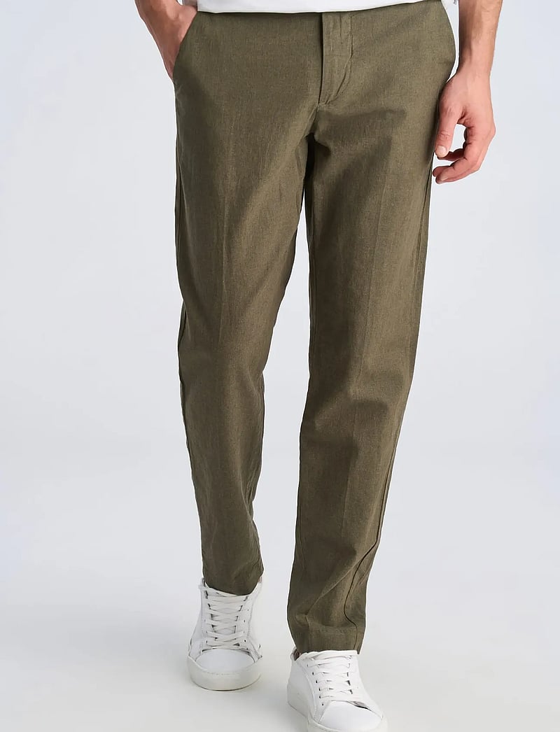 Lindbergh - Linen club pants - jakkesætbukser i hør - dk army - 3