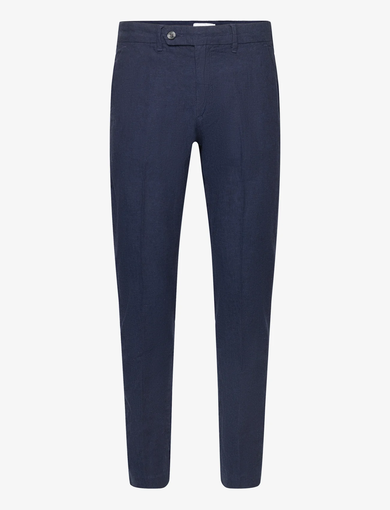 Lindbergh - Linen club pants - lininės kelnės - dk blue - 0