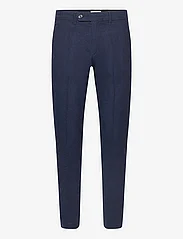 Lindbergh - Linen club pants - pellavahousut - dk blue - 0