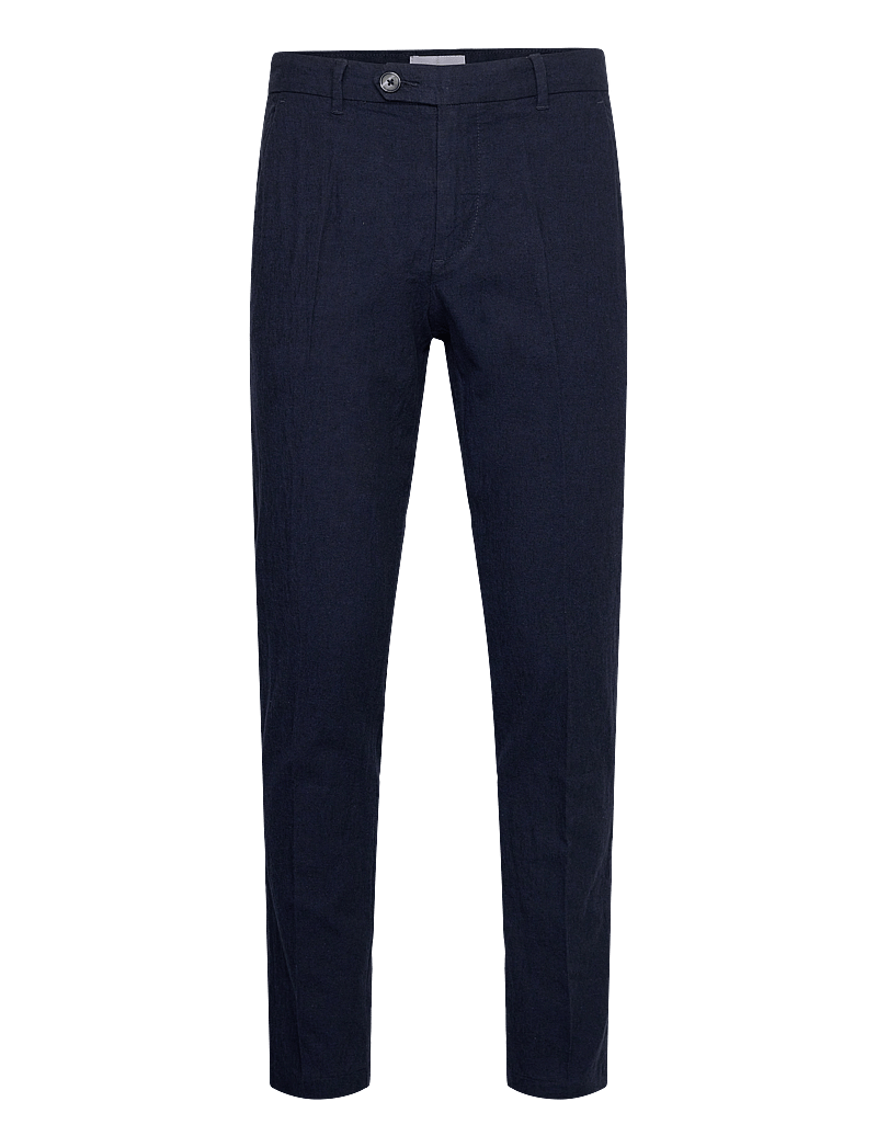 Lindbergh - Linen club pants - linen suit trousers - dk blue - 1