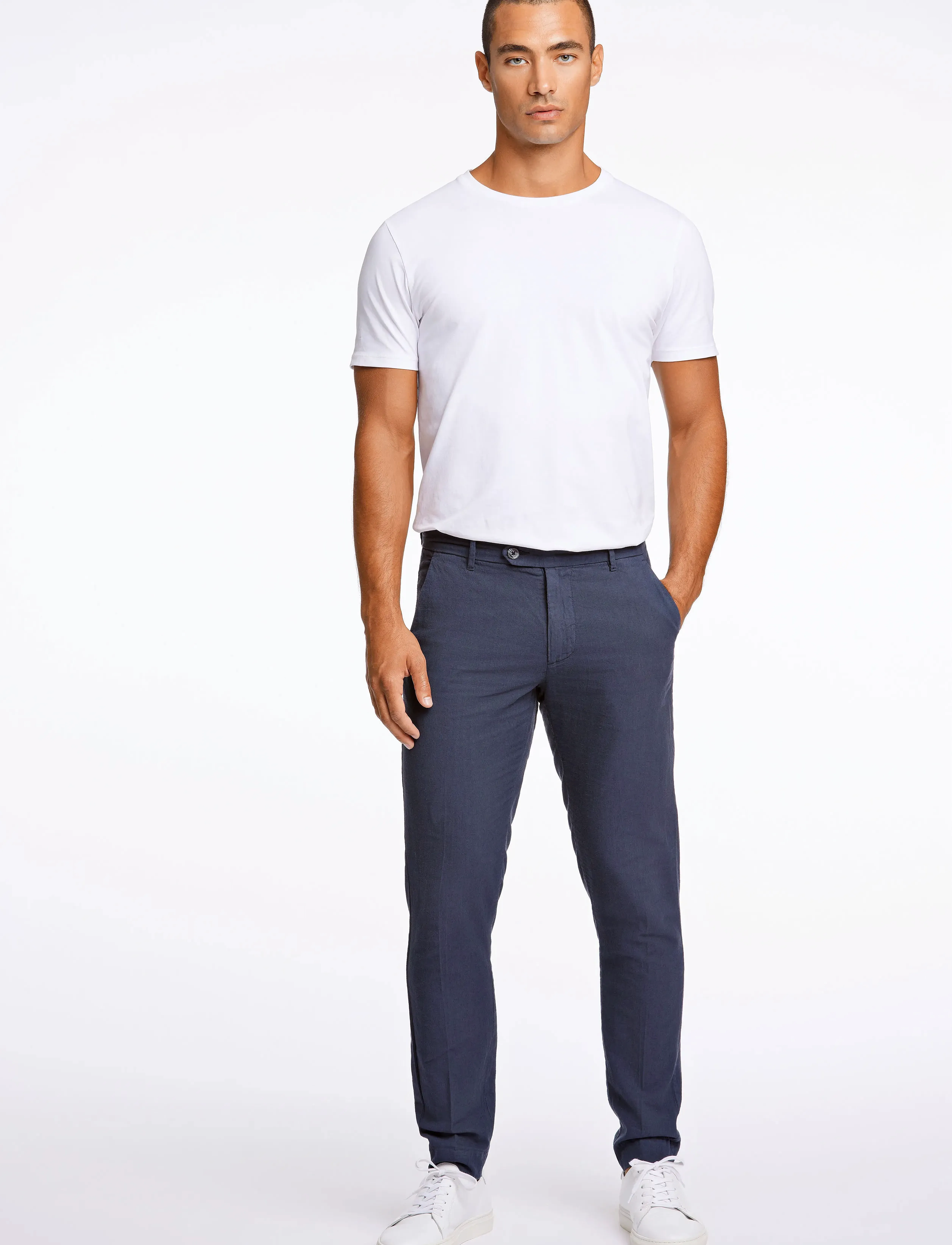 Lindbergh - Linen club pants - leinenanzughosen - dk blue - 4