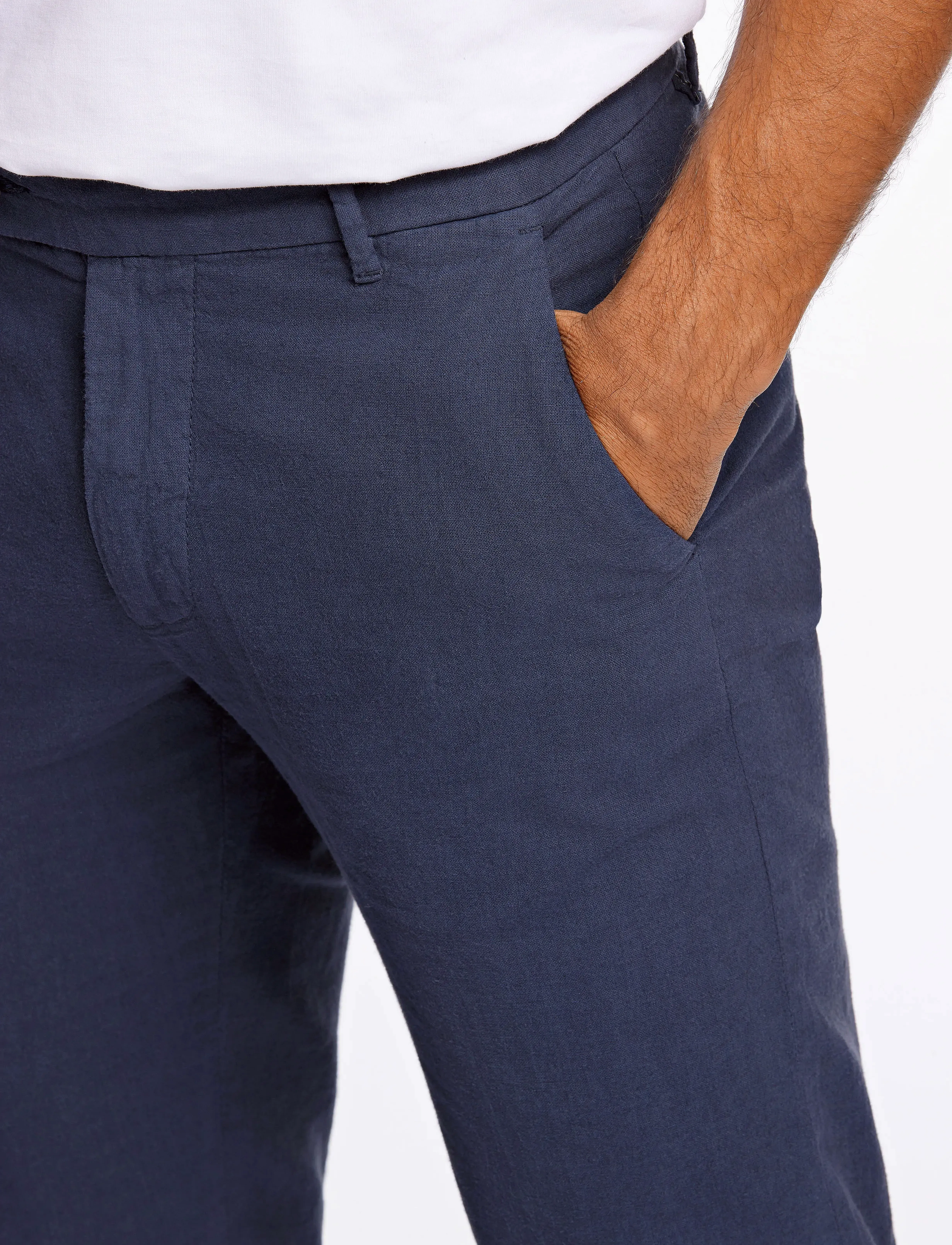 Lindbergh - Linen club pants - leinenanzughosen - dk blue - 5