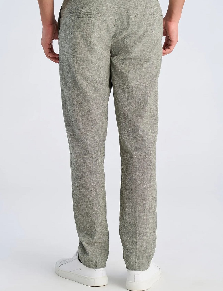 Lindbergh - Linen club pants - linnebyxor - lt army - 4