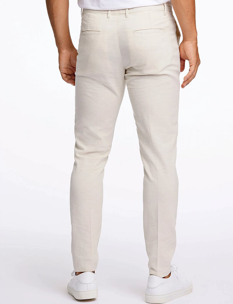 Lindbergh - Linen club pants - linased ülikonnapüksid - lt sand - 3