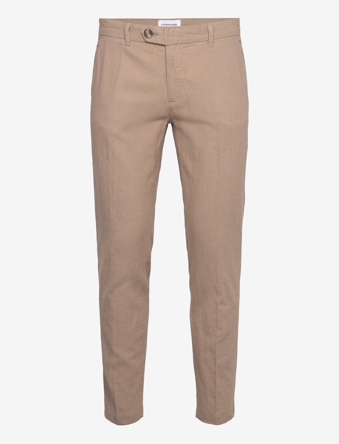 Lindbergh - Linen club pants - jakkesætbukser i hør - sand - 1