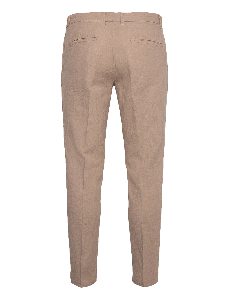 Lindbergh - Linen club pants - jakkesætbukser i hør - sand - 2