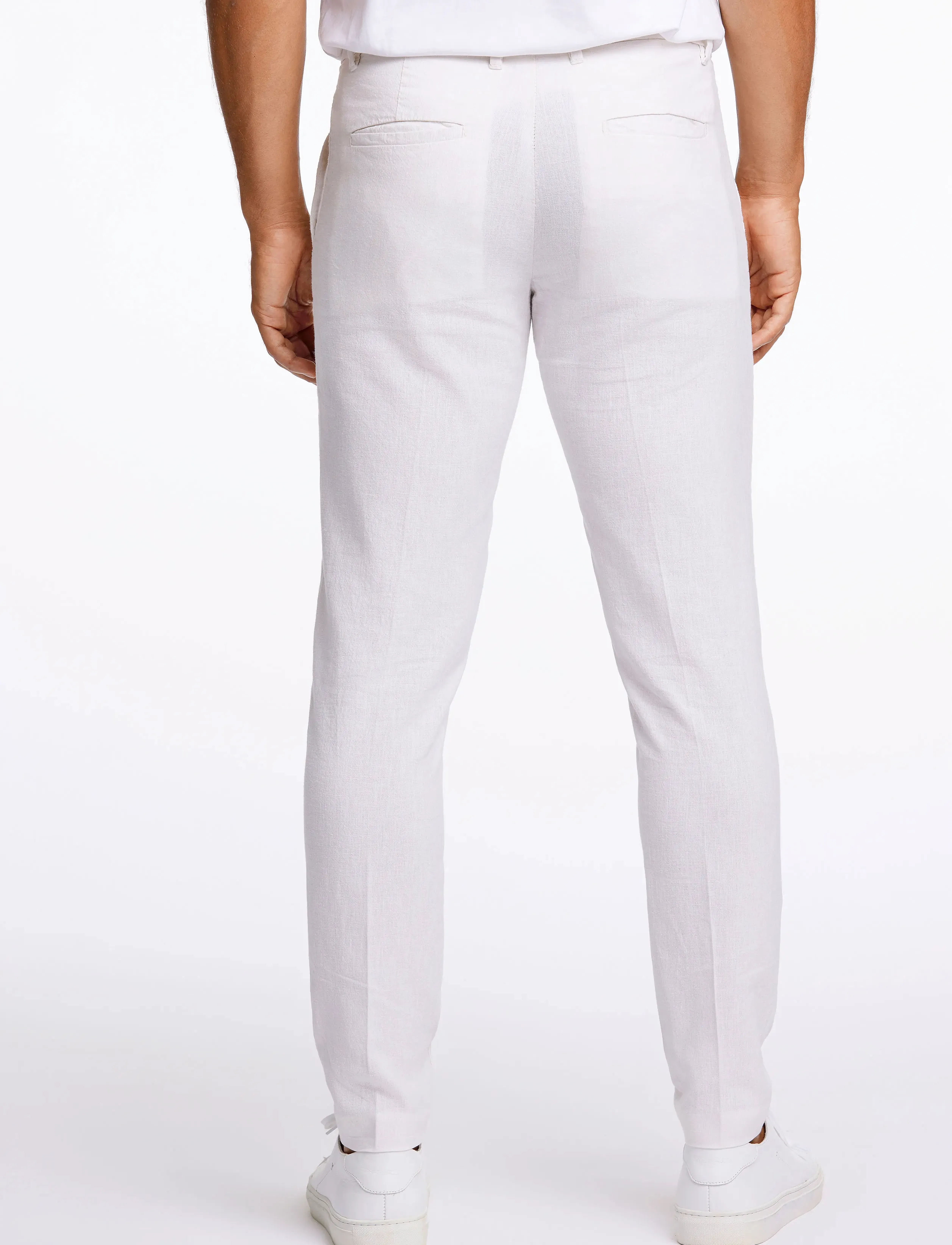 Lindbergh - Linen club pants - linnen pantalons - white - 3