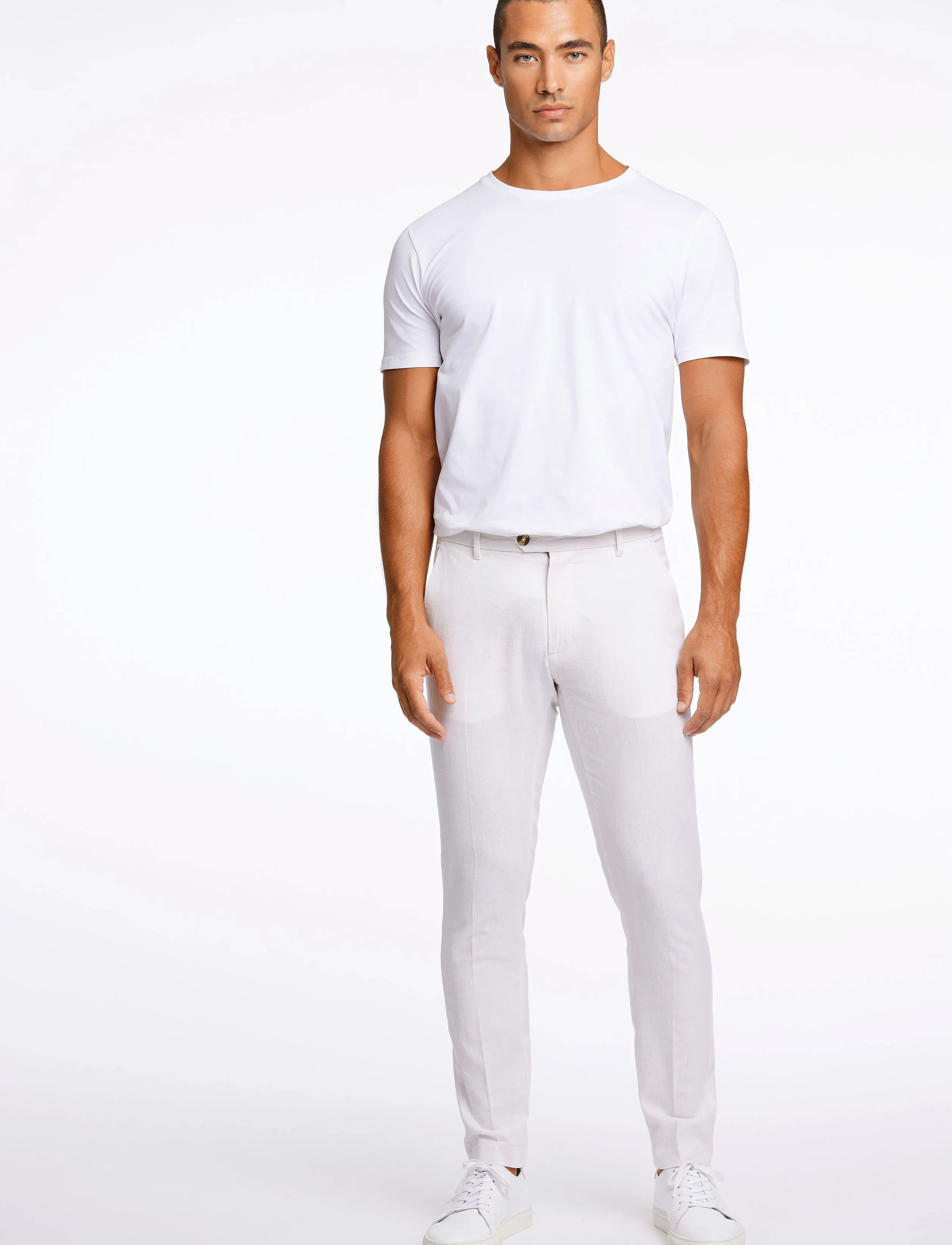 Lindbergh - Linen club pants - leinenanzughosen - white - 4