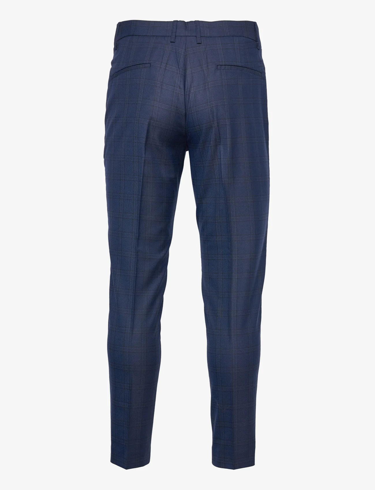 Lindbergh - Checked stretch club pants - anzugshosen - dk blue - 1