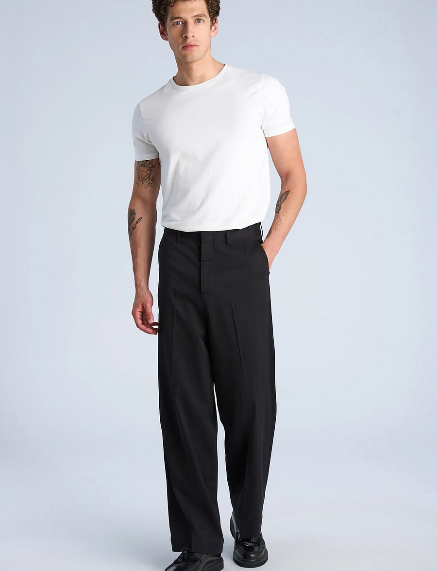 Lindbergh - Twill pants w slating pocket - chino-püksid - black - 0