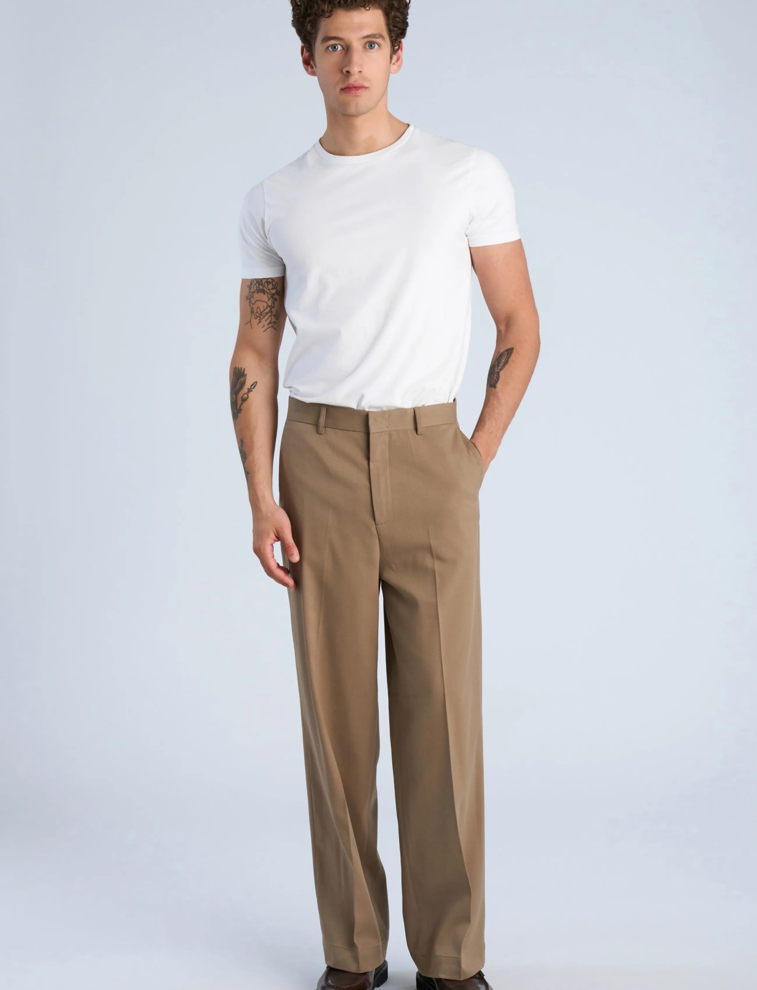 Lindbergh Twill pants w slating pocket - Chinos - SAND / beige