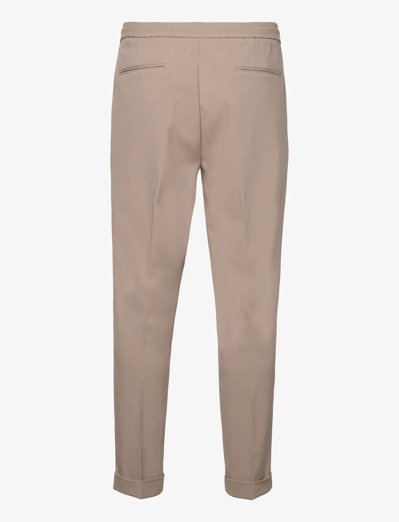 Lindbergh - Elasticated waist formal pants - suit trousers - sand mel - 1