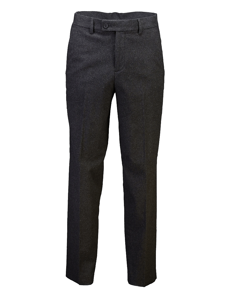 Lindbergh - Flannel wool blend formal pant - habitbukser - black mel - 1