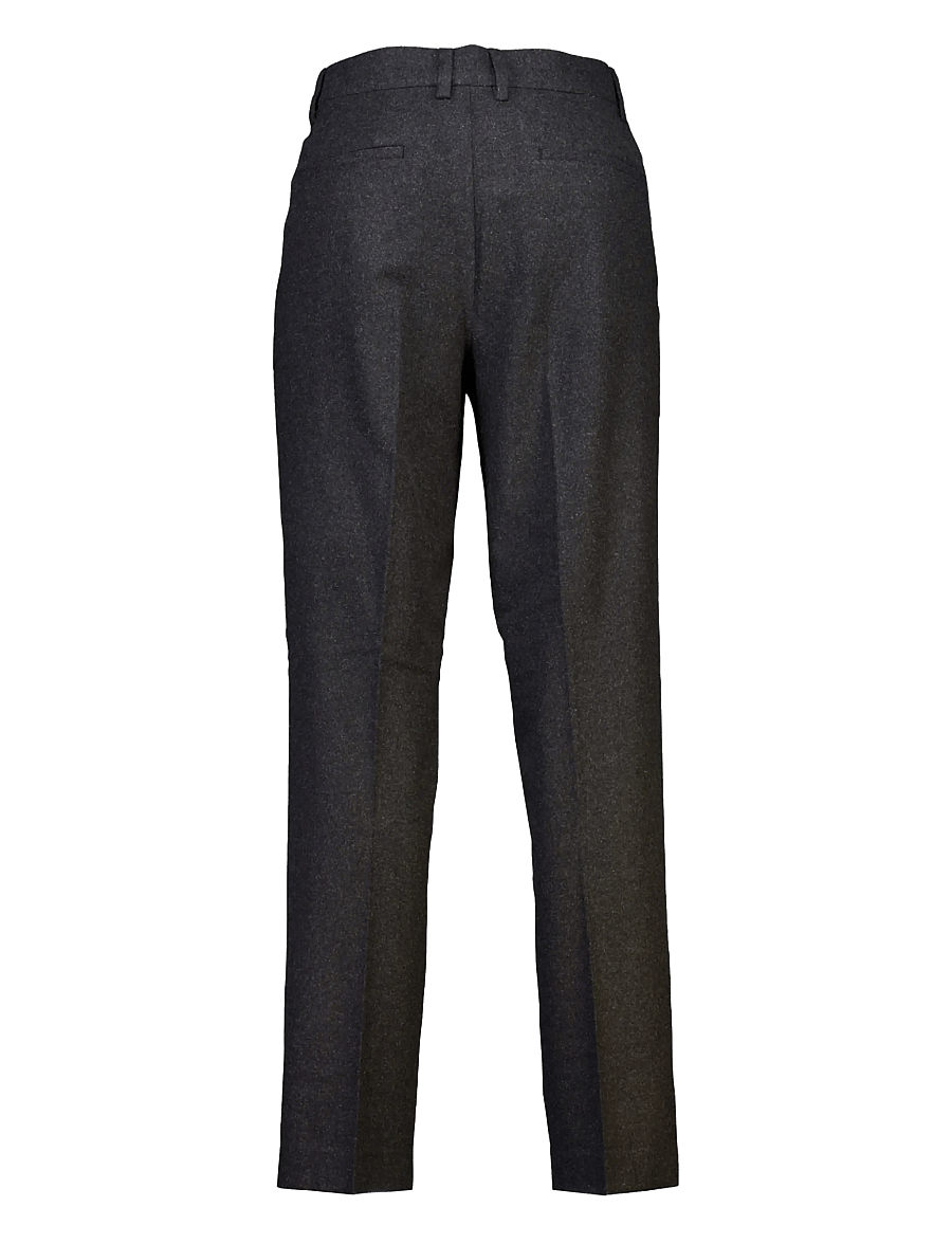 Lindbergh - Flannel wool blend formal pant - habitbukser - black mel - 2
