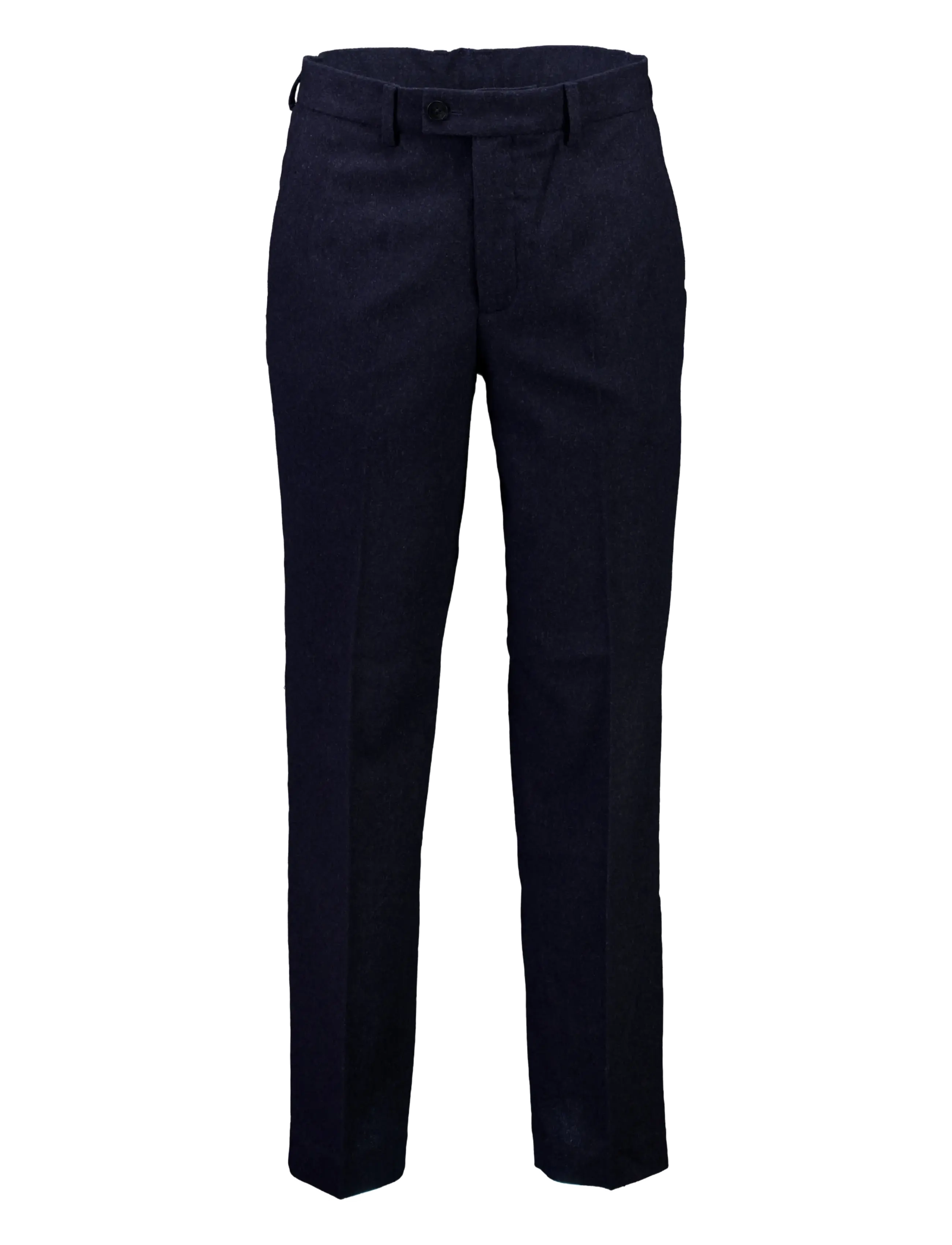 Lindbergh - Flannel wool blend formal pant - habitbukser - dk blue mel - 1