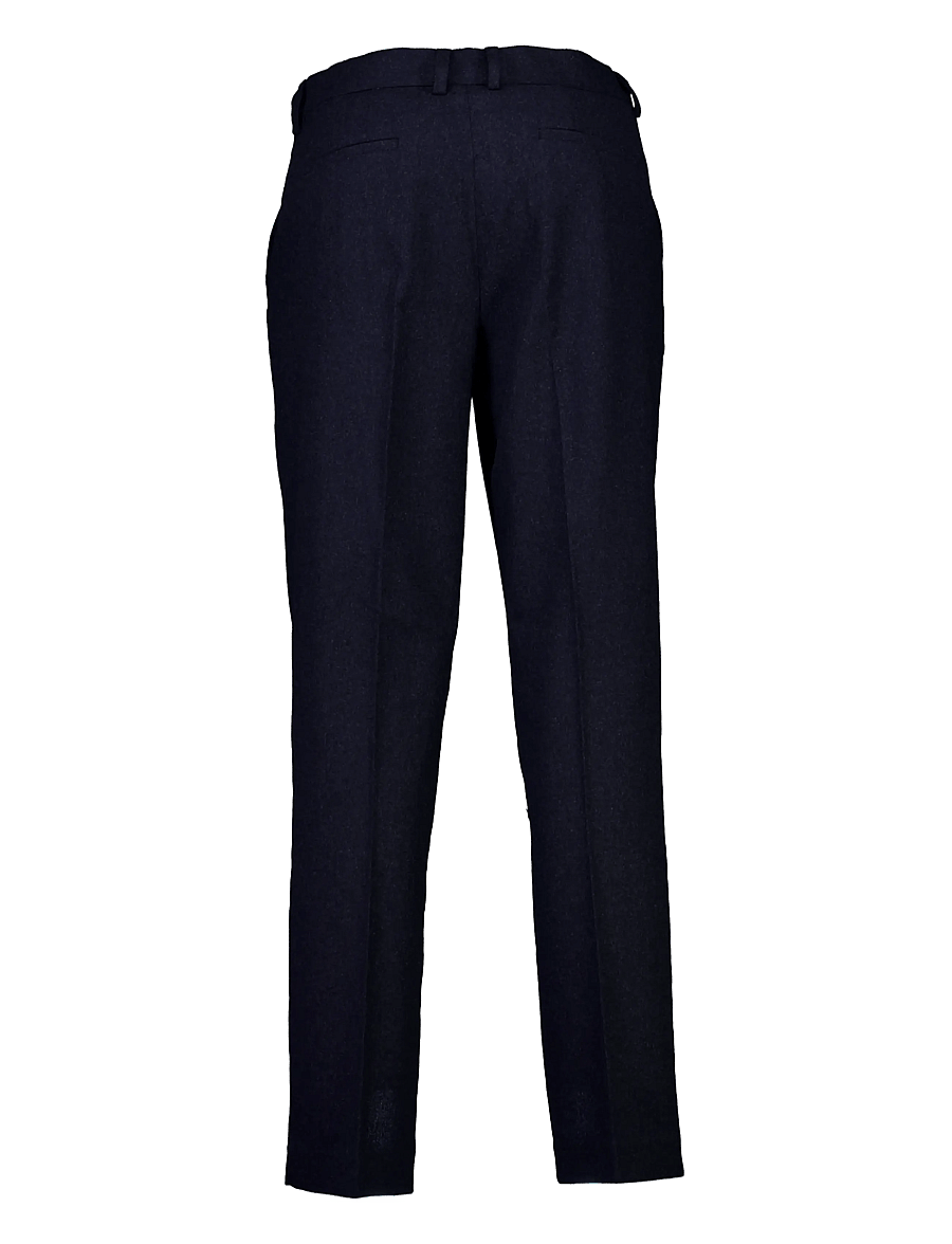 Lindbergh - Flannel wool blend formal pant - habitbukser - dk blue mel - 2