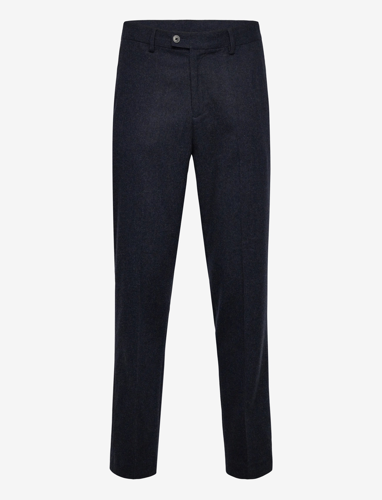 Lindbergh - Flannel wool blend formal pant - Ülikonnapüksid - dk blue mel - 0