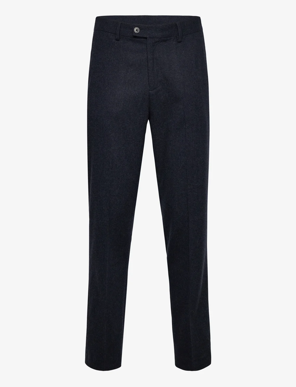 Lindbergh - Flannel wool blend formal pant - kostymbyxor - dk blue mel - 0