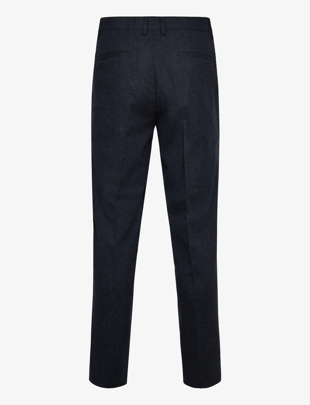 Lindbergh - Flannel wool blend formal pant - kostymbyxor - dk blue mel - 1