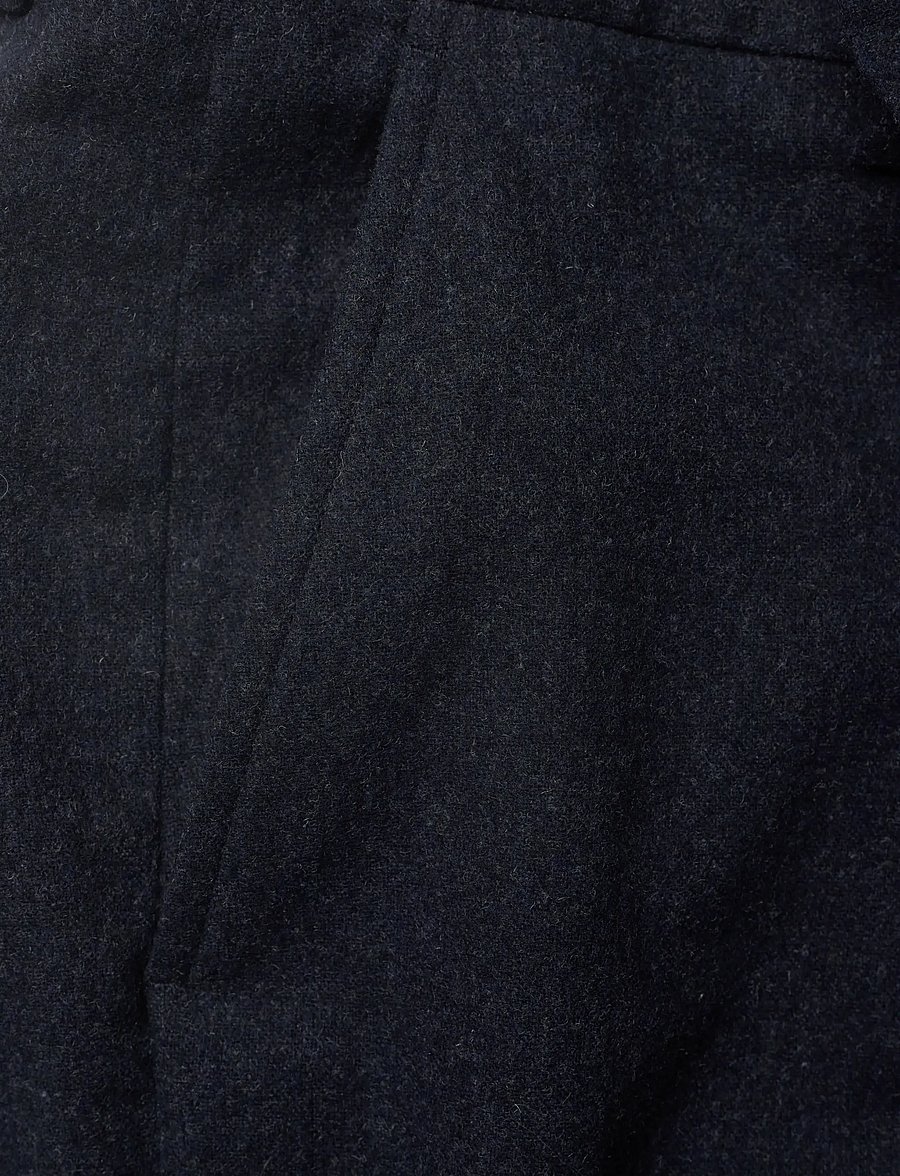 Lindbergh - Flannel wool blend formal pant - Ülikonnapüksid - dk blue mel - 5