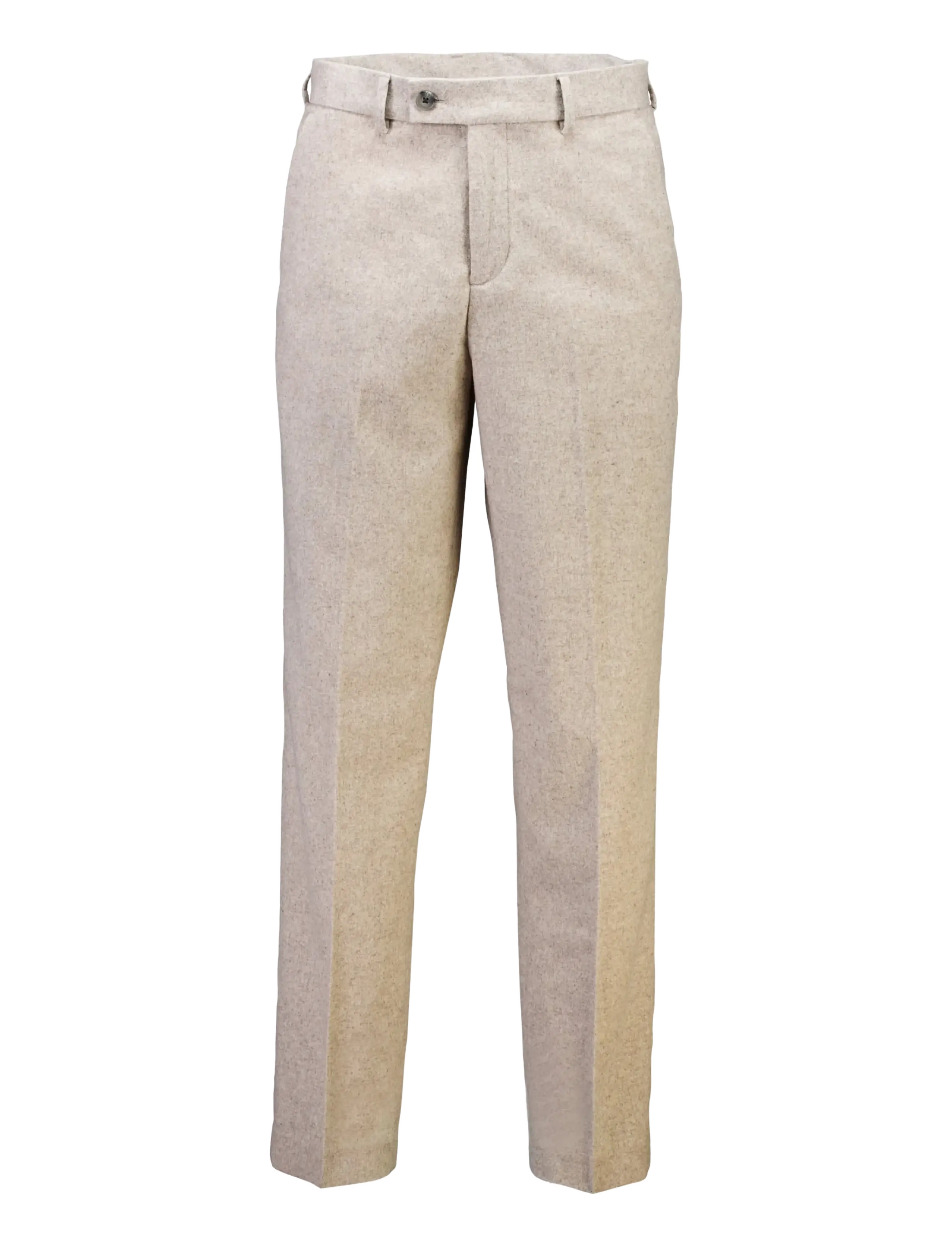 Lindbergh - Flannel wool blend formal pant - suit trousers - dk sand mel - 1
