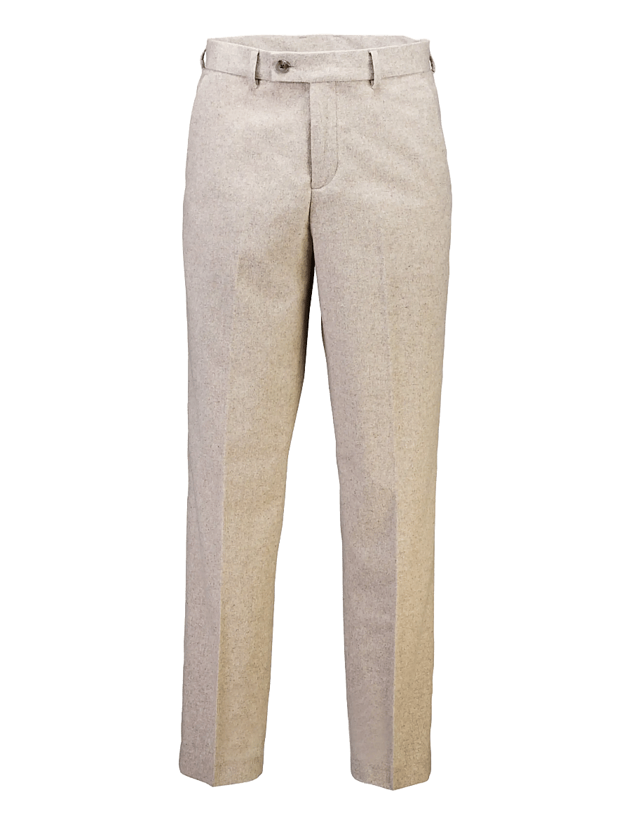Lindbergh - Flannel wool blend formal pant - habitbukser - dk sand mel - 1
