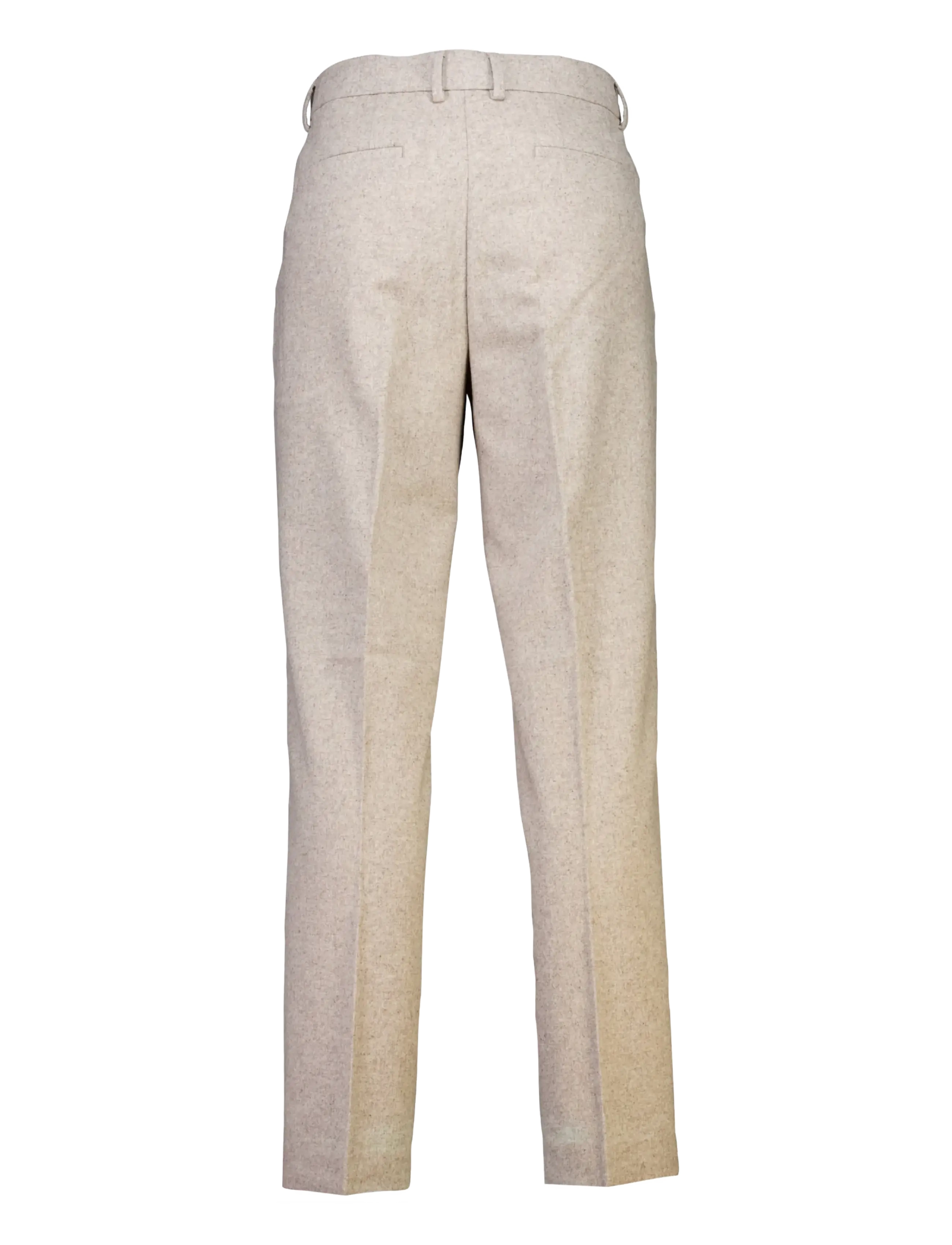 Lindbergh - Flannel wool blend formal pant - suit trousers - dk sand mel - 2