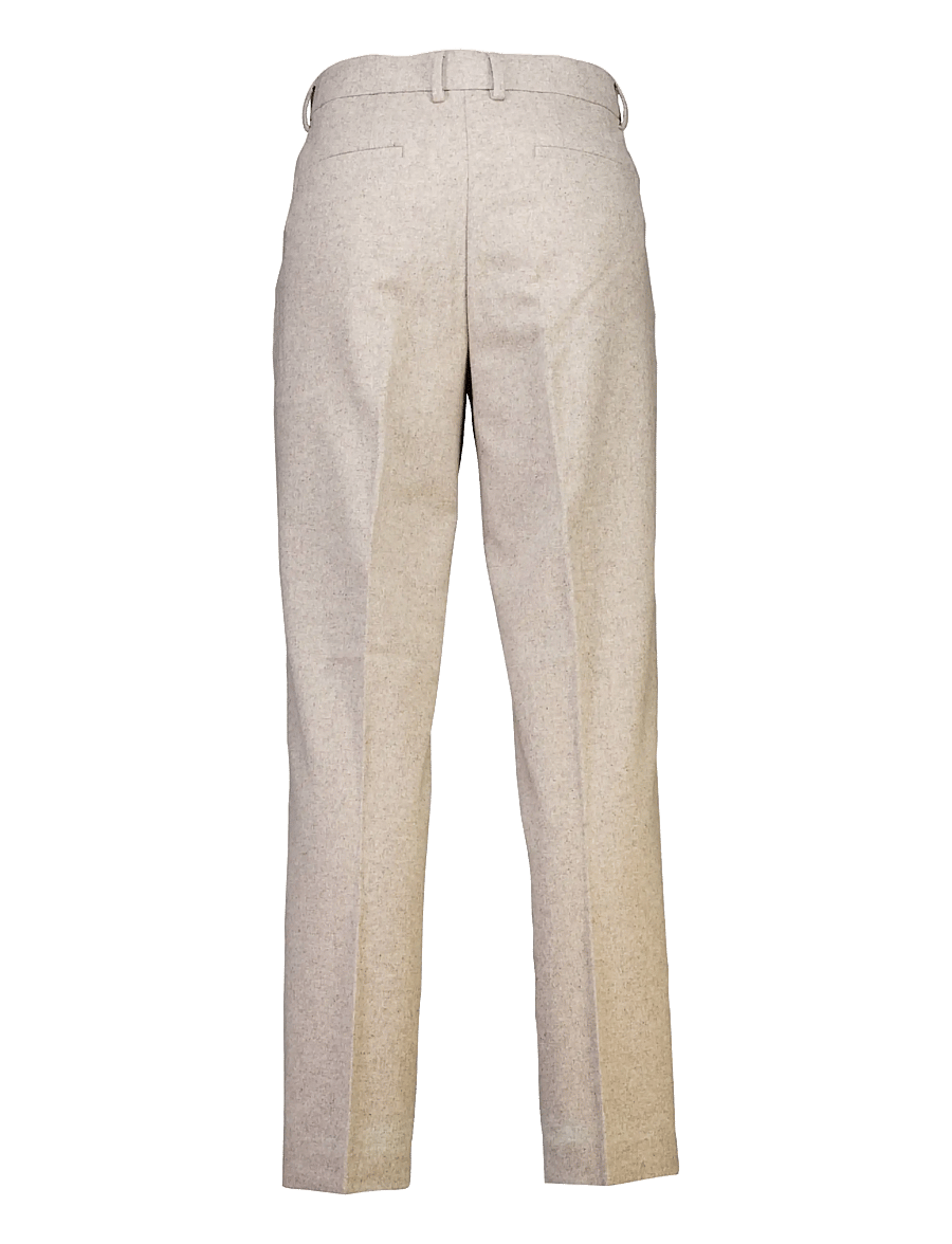 Lindbergh - Flannel wool blend formal pant - habitbukser - dk sand mel - 2