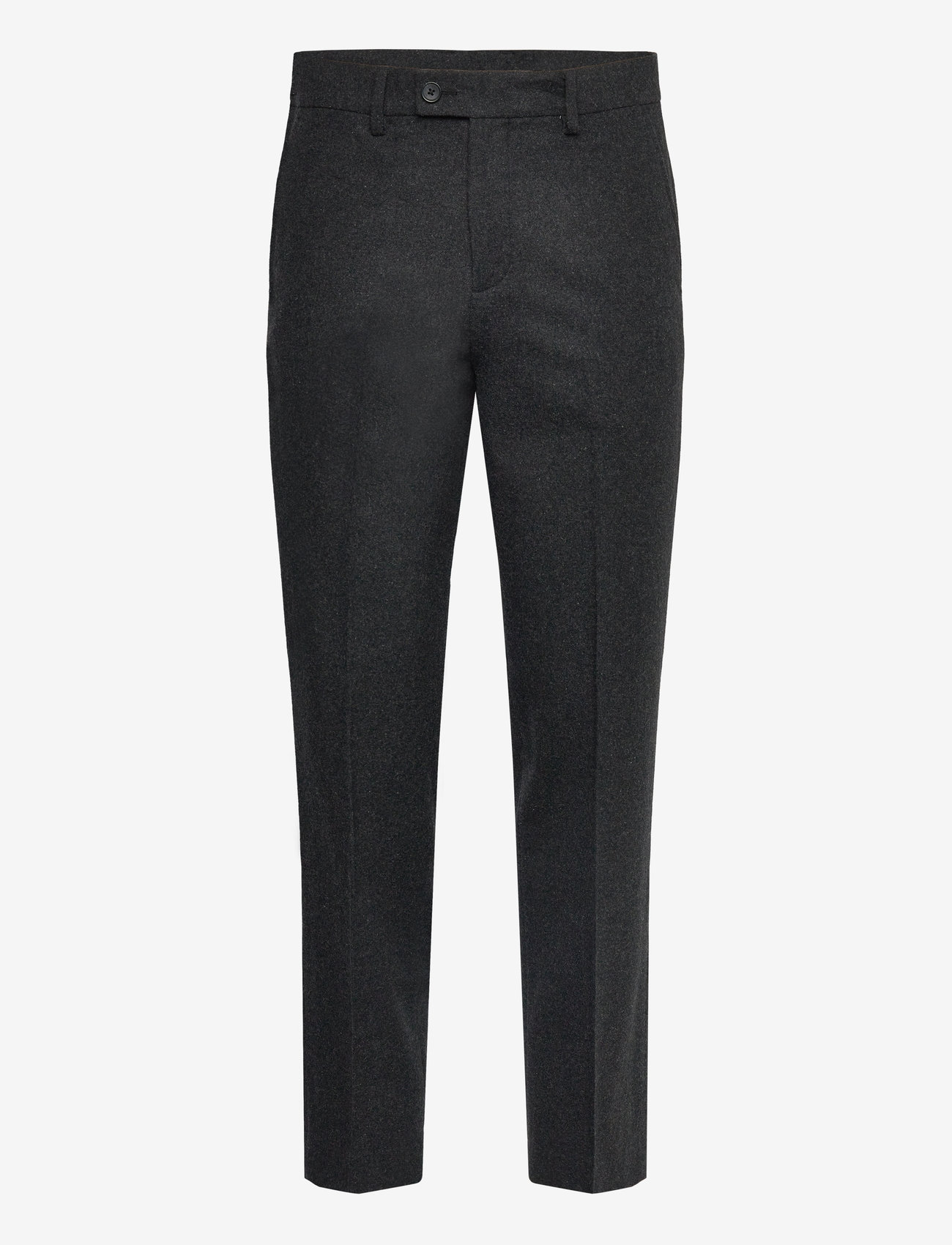 Lindbergh - Flannel wool blend formal pant - efterårstøj - black mel - 0
