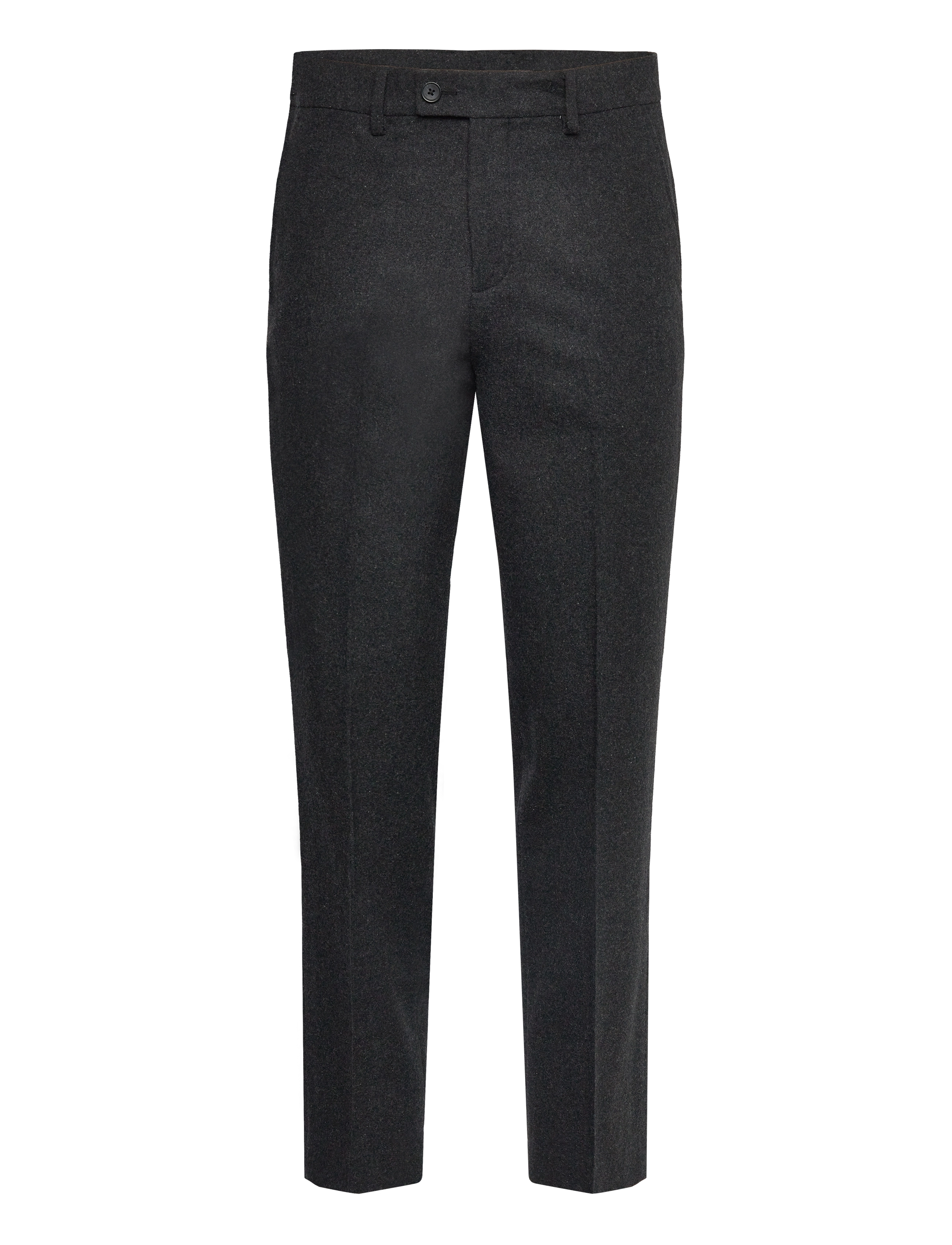 Lindbergh Flannel wool blend formal pant - Lindbergh - BLACK MEL / black