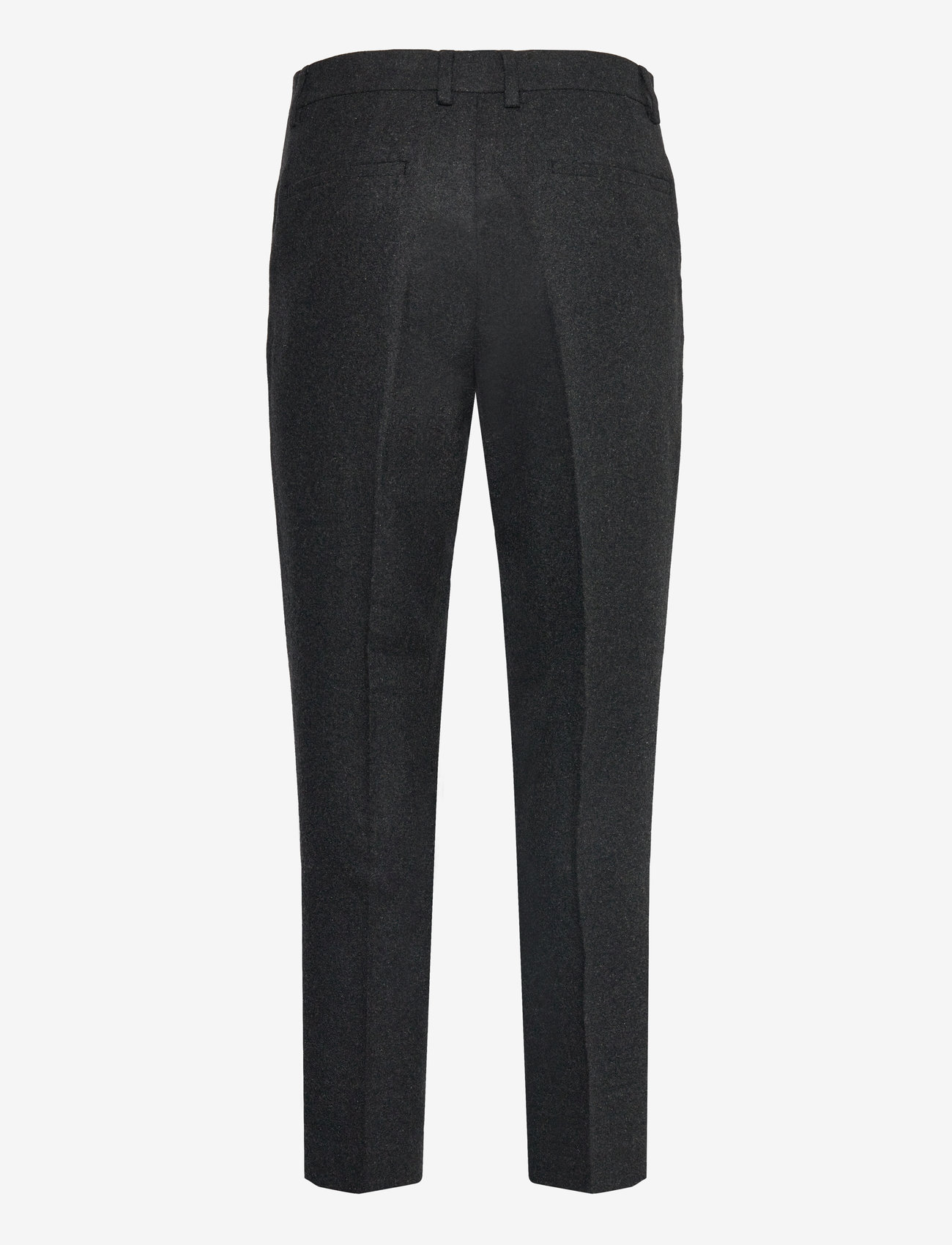 Lindbergh - Flannel wool blend formal pant - efterårstøj - black mel - 1
