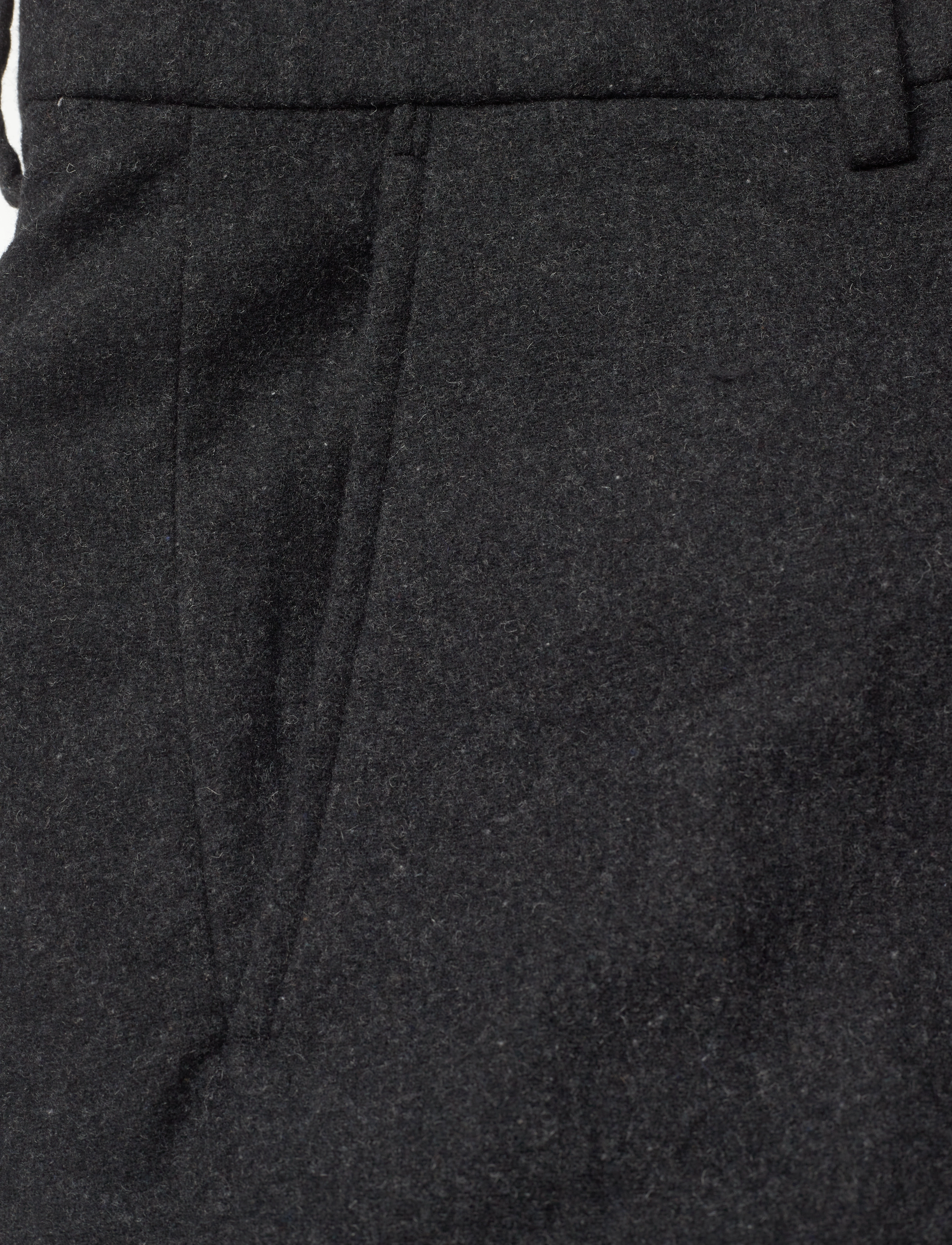 Lindbergh - Flannel wool blend formal pant - kostymbyxor - black mel - 3