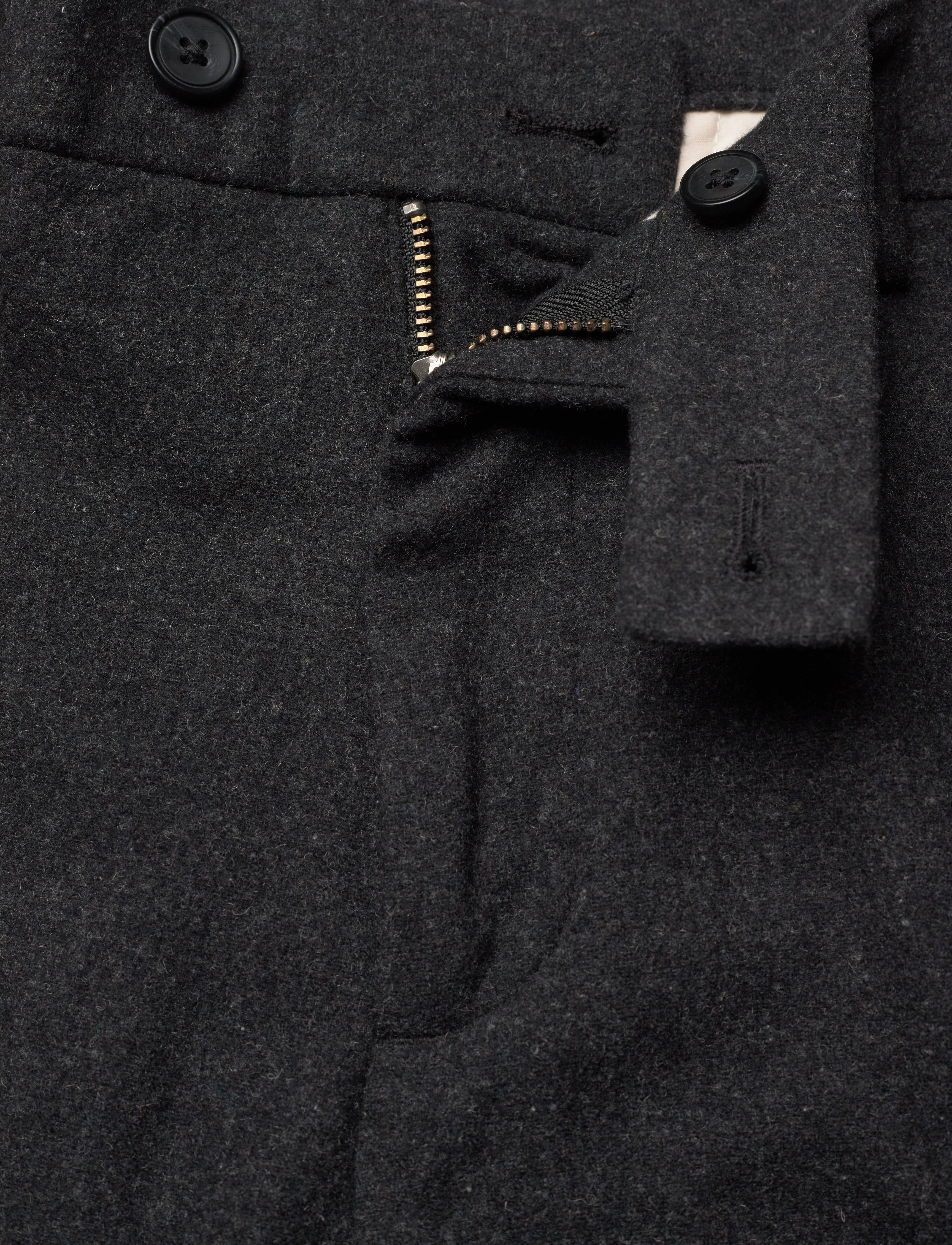 Lindbergh - Flannel wool blend formal pant - anzugshosen - black mel - 4