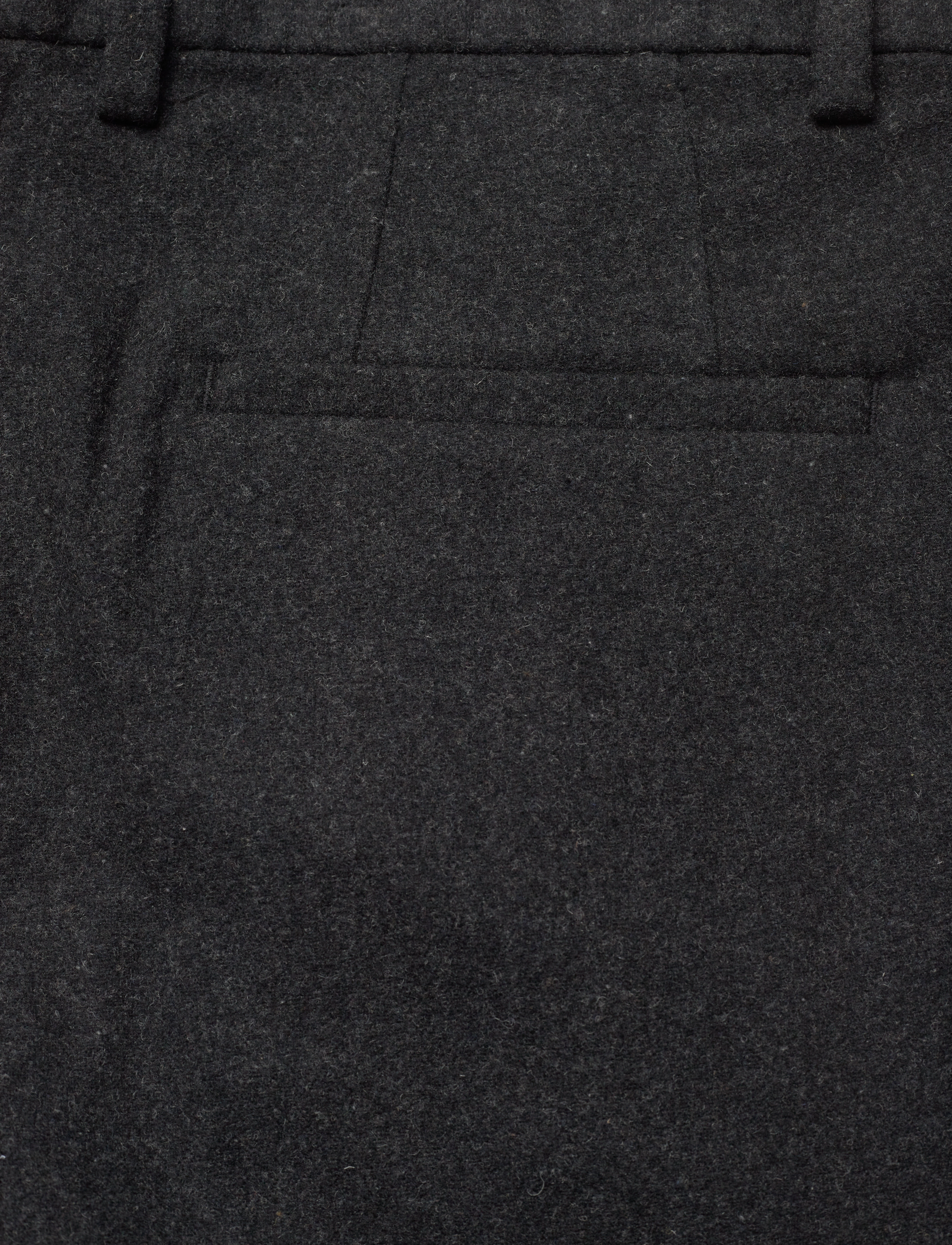 Lindbergh - Flannel wool blend formal pant - anzugshosen - black mel - 5