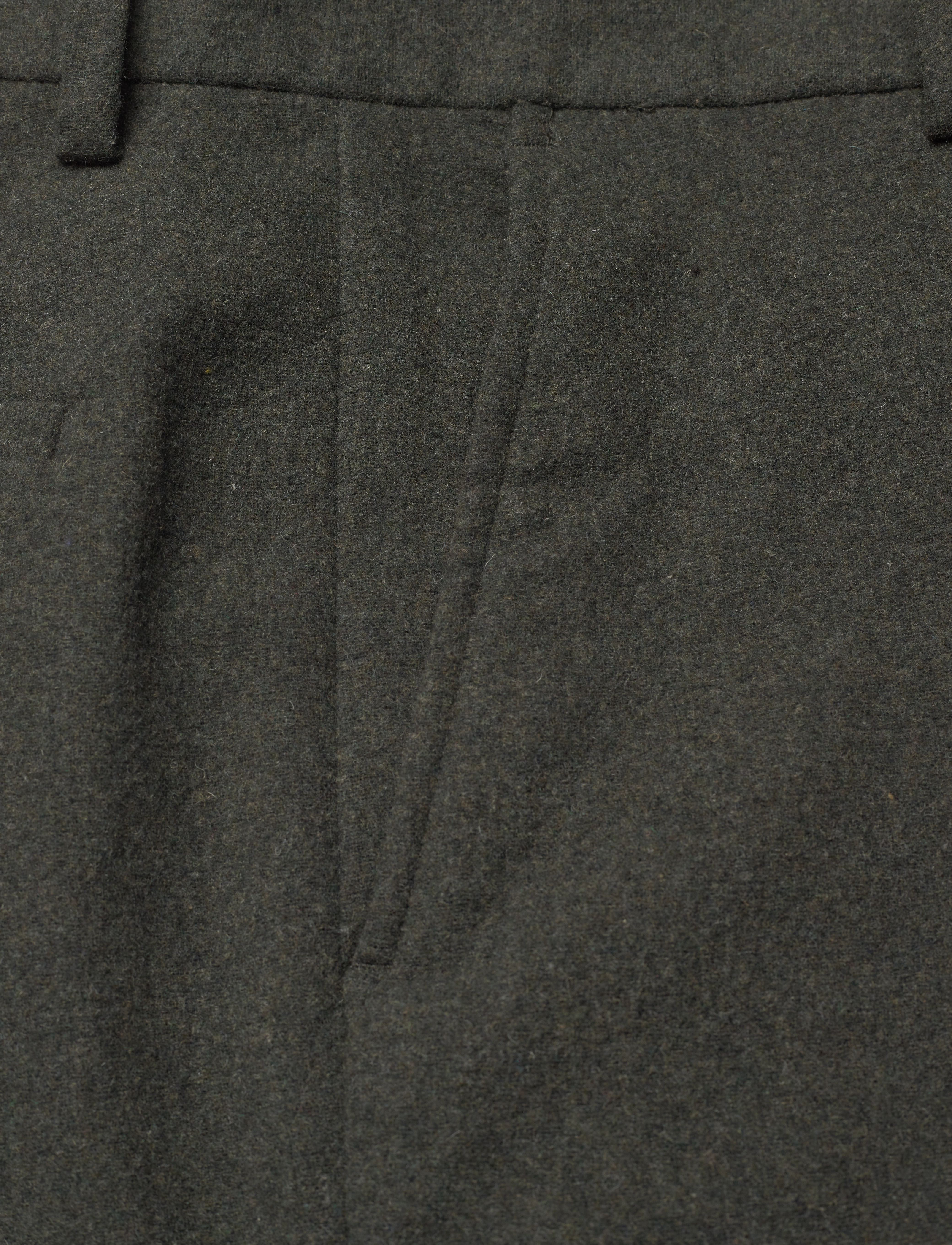 Lindbergh - Flannel wool blend formal pant - herren - dk army mel - 2