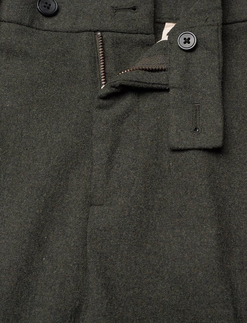 Lindbergh - Flannel wool blend formal pant - kostymbyxor - dk army mel - 3