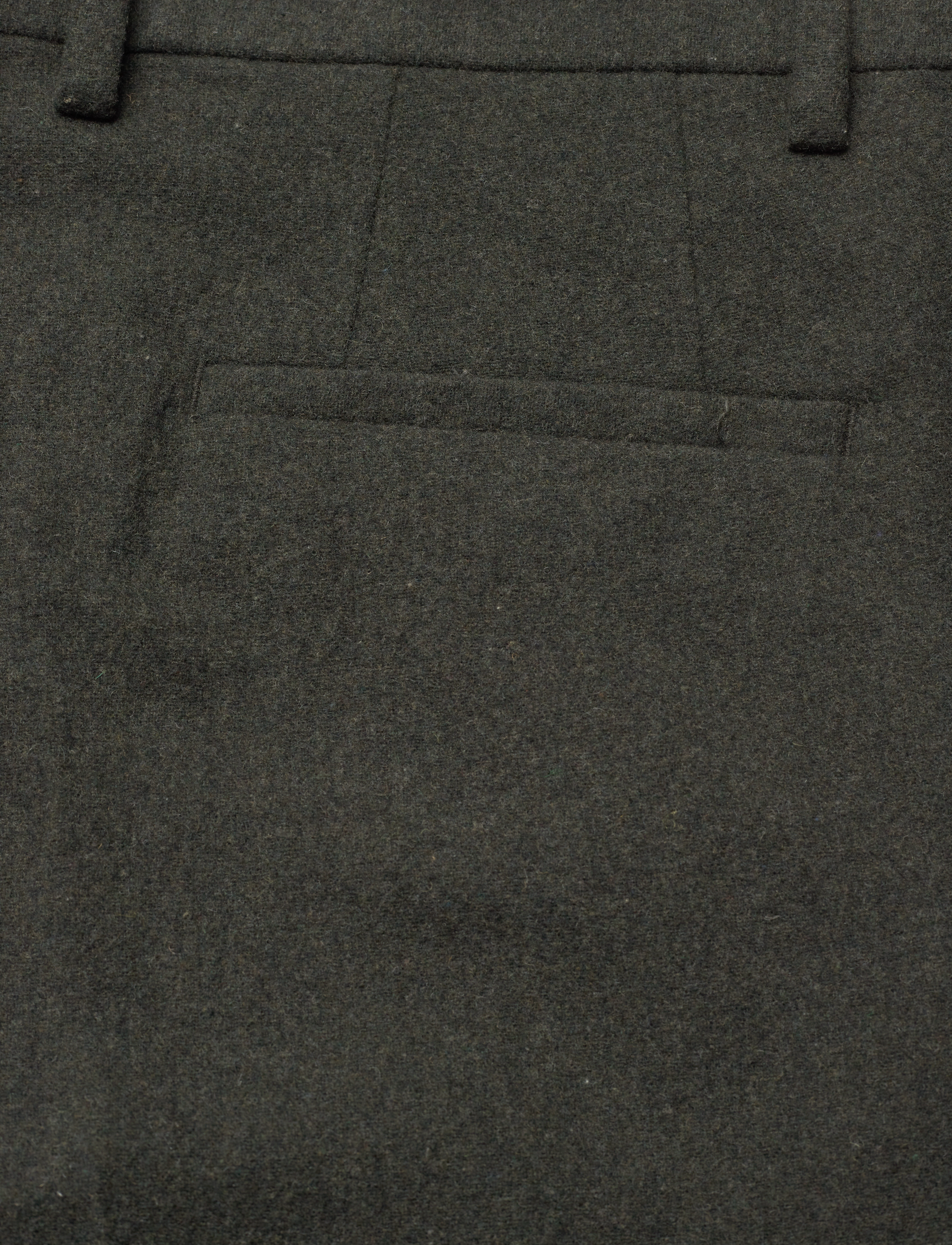Lindbergh - Flannel wool blend formal pant - herren - dk army mel - 4