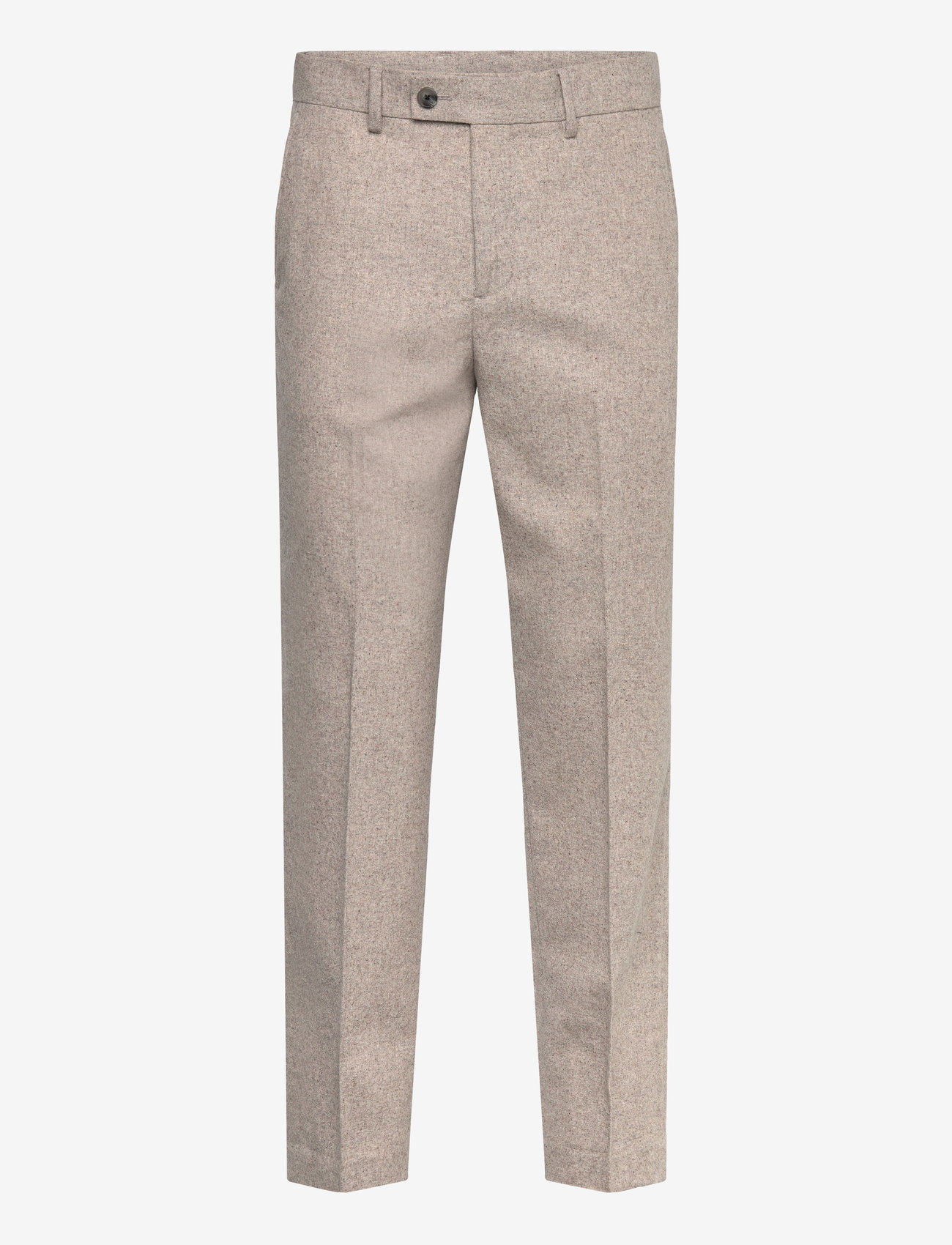 Lindbergh - Flannel wool blend formal pant - habitbukser - dk sand mel - 1