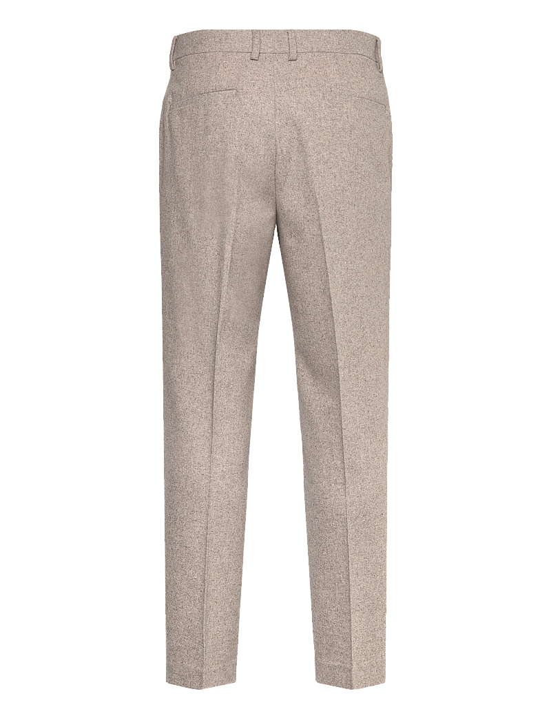 Lindbergh - Flannel wool blend formal pant - habitbukser - dk sand mel - 2
