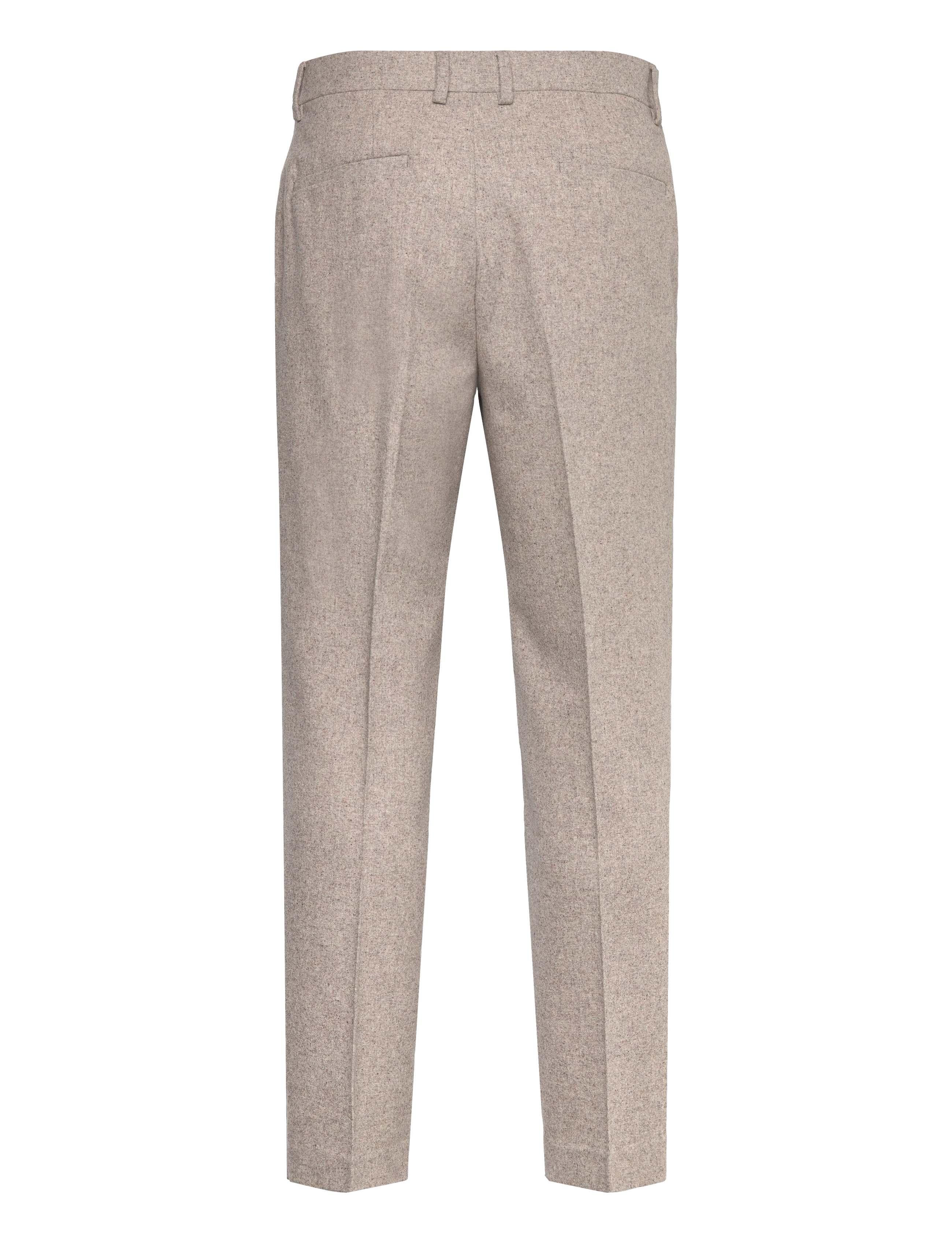 Lindbergh - Flannel wool blend formal pant - herren - dk sand mel - 2