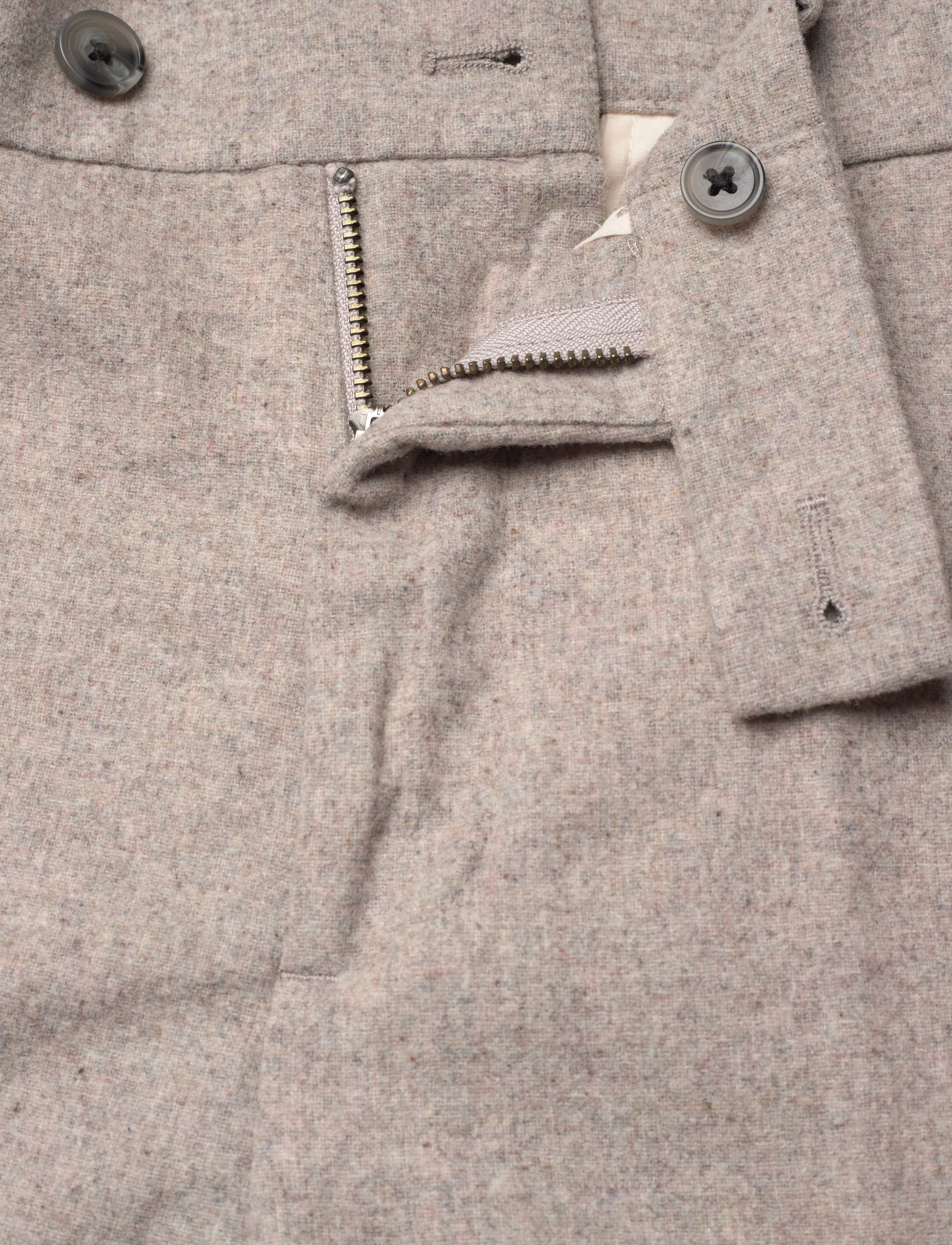 Lindbergh - Flannel wool blend formal pant - herren - dk sand mel - 5