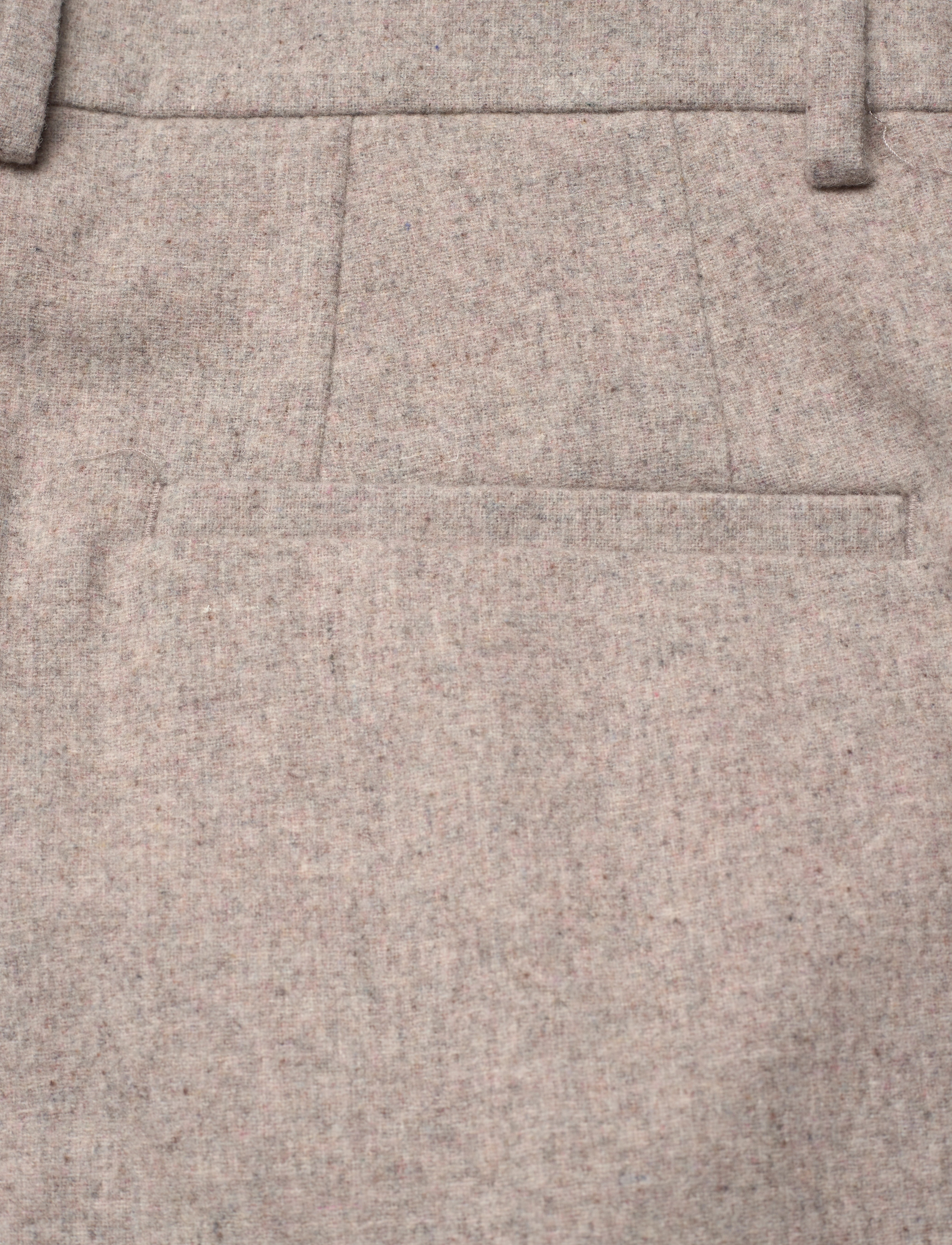 Lindbergh - Flannel wool blend formal pant - anzugshosen - dk sand mel - 5