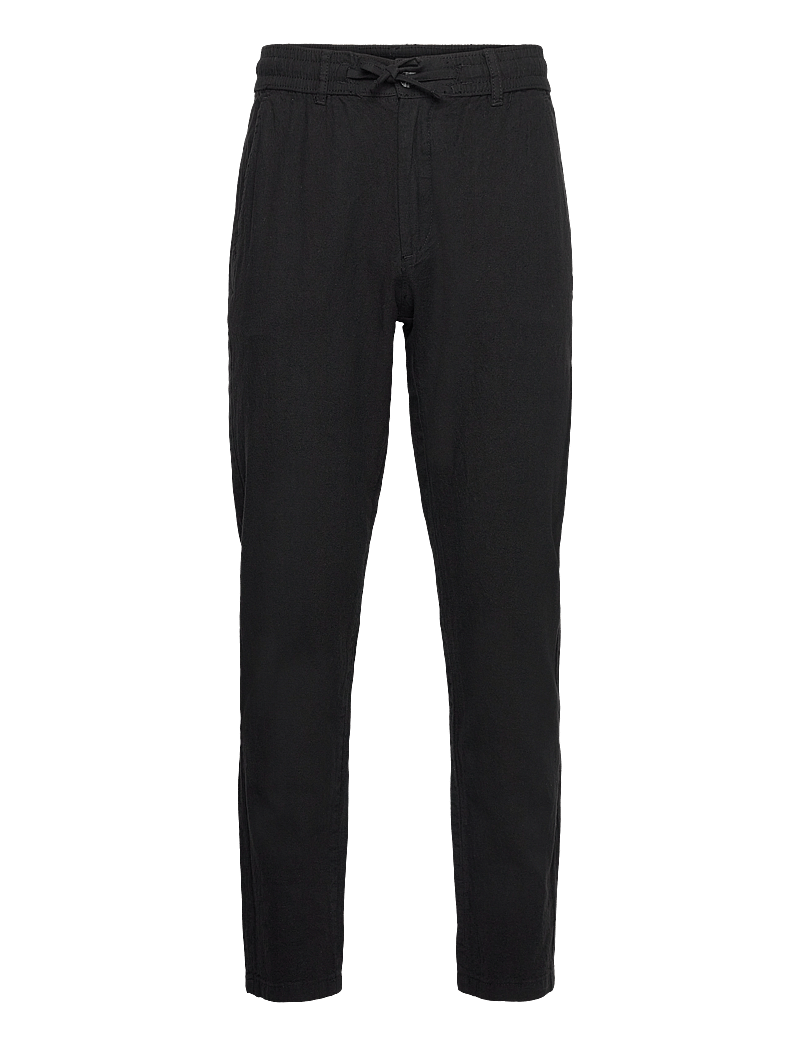 Lindbergh - Linen pants - hørbukser - black - 0