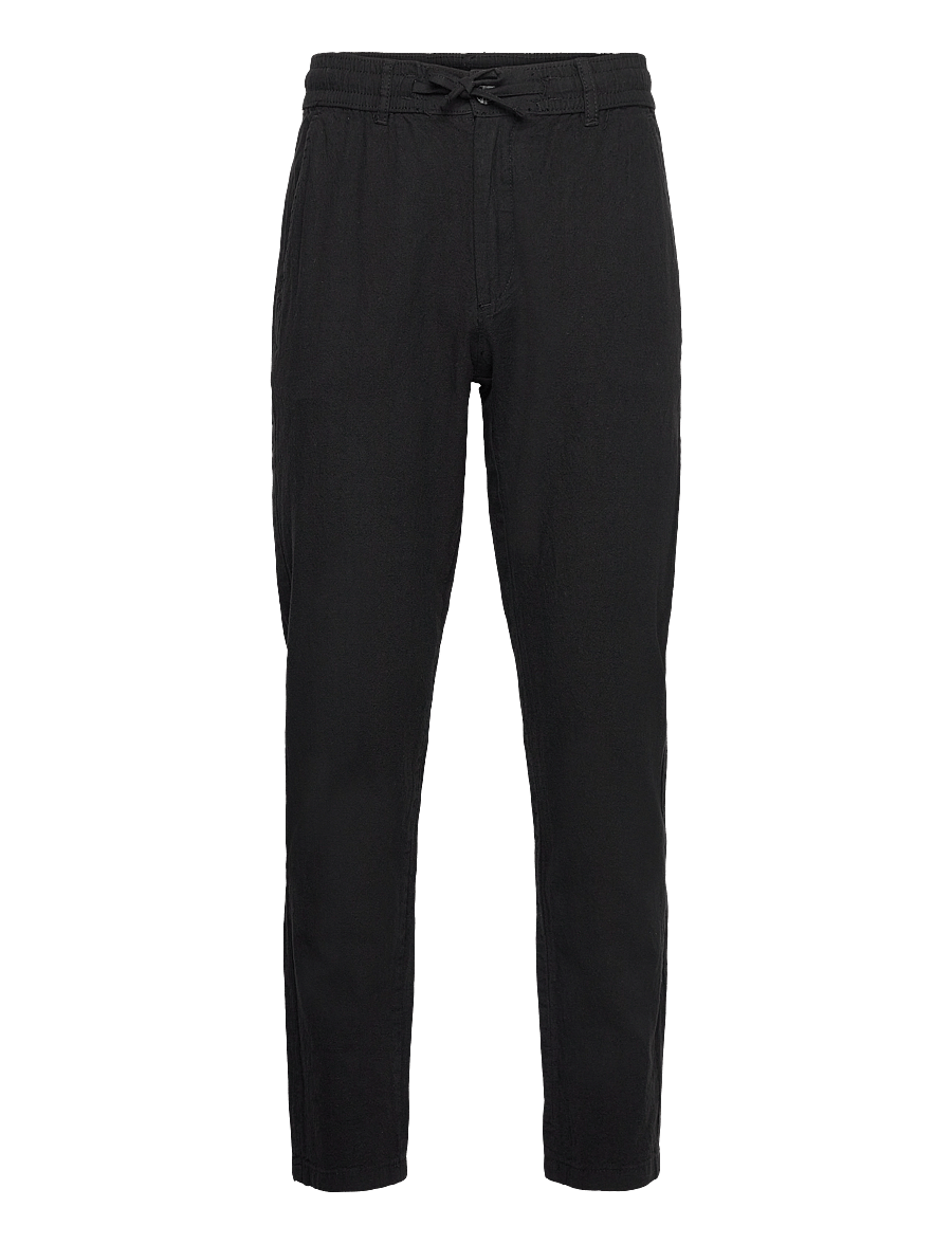 Lindbergh - Linen pants - linnebyxor - black - 0