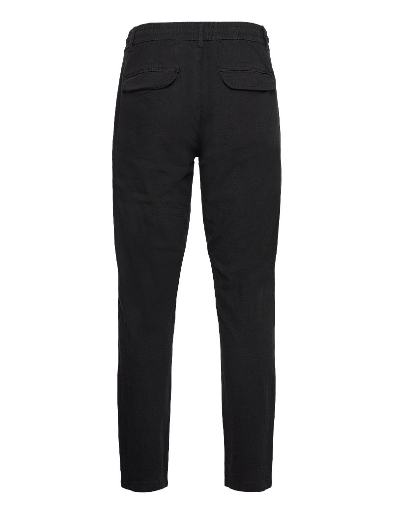 Lindbergh - Linen pants - hørbukser - black - 1
