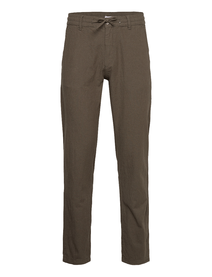 Lindbergh - Linen pants - hørbukser - dk army - 1