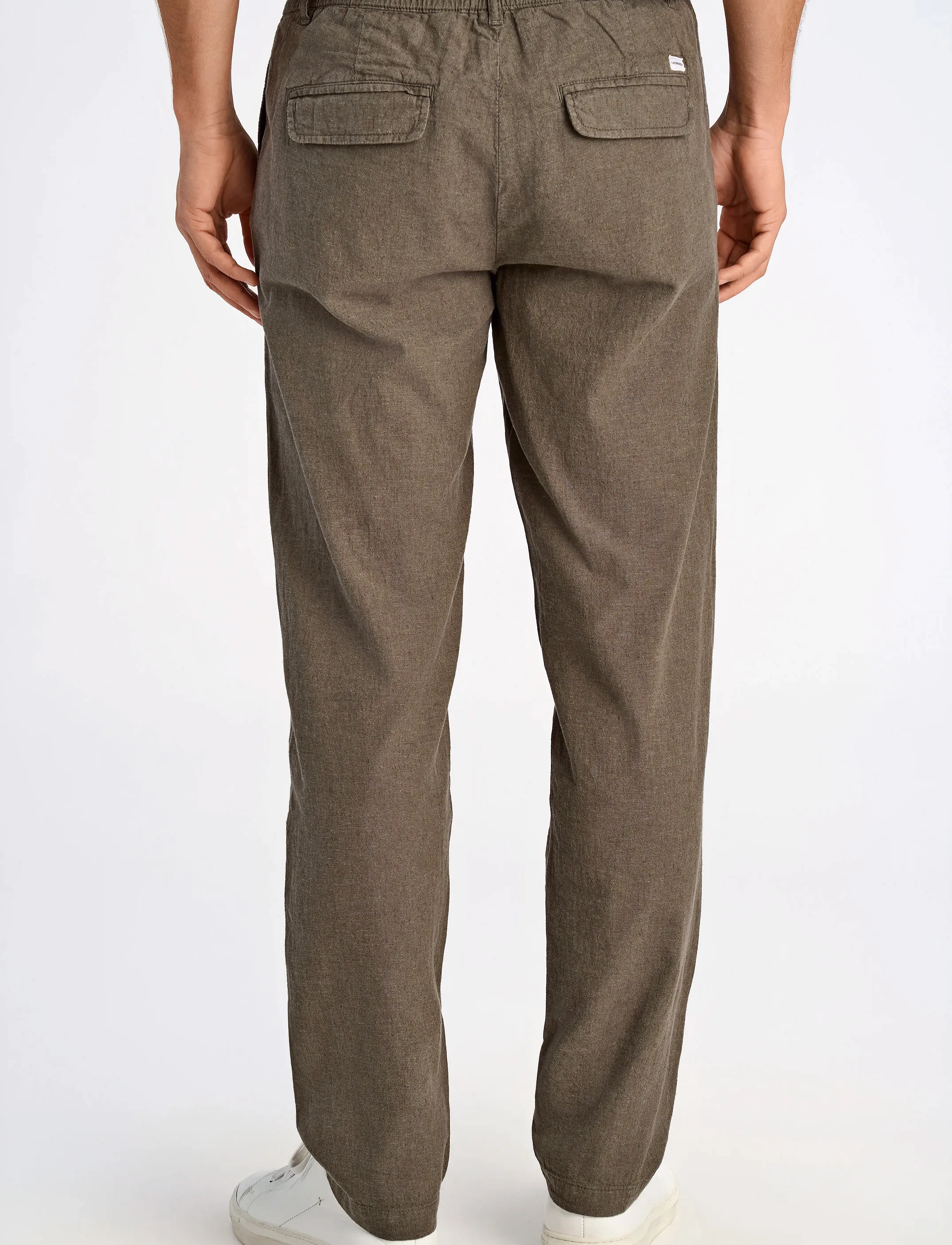 Lindbergh - Linen pants - pellavahousut - dk army - 3