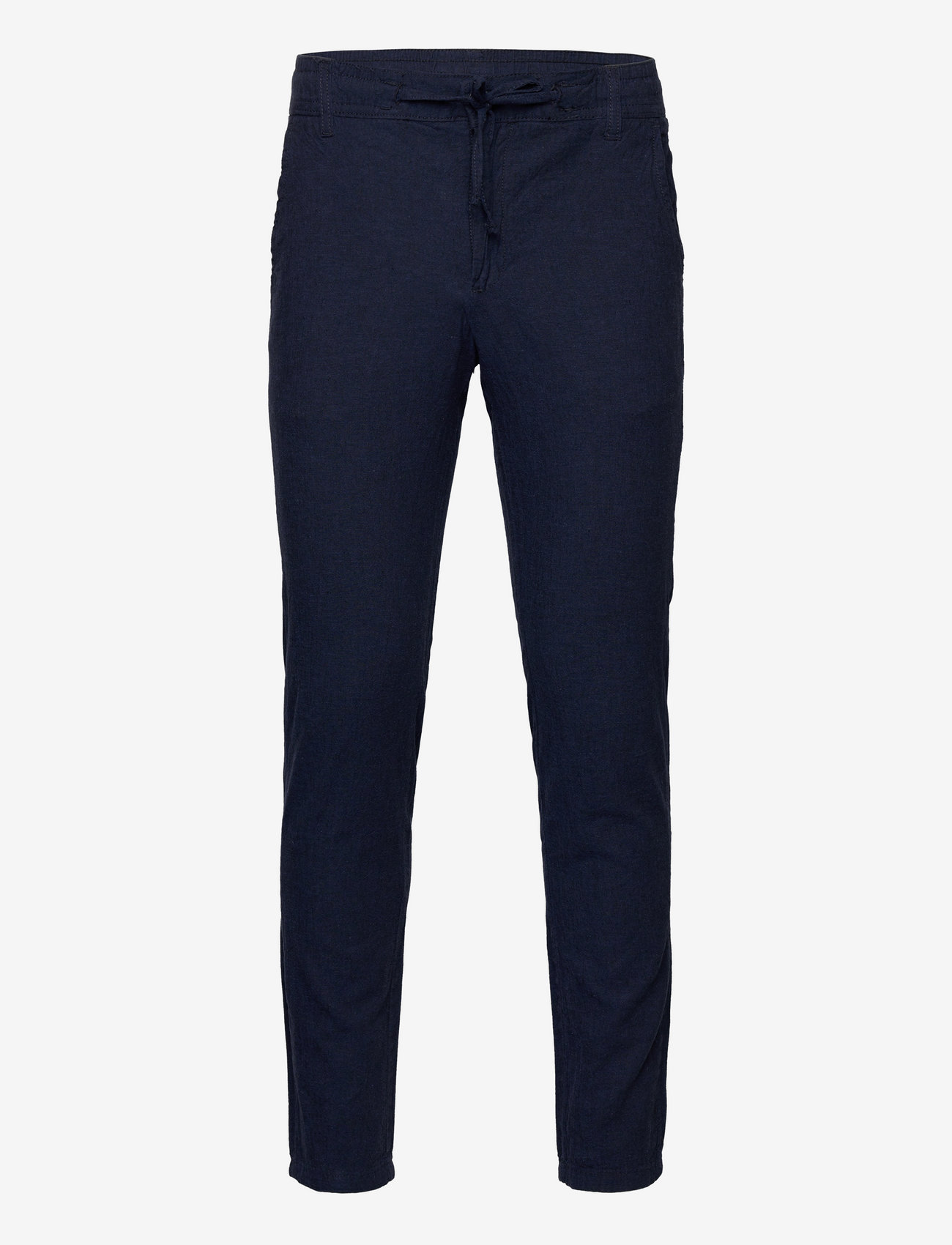 Lindbergh - Linen pants - hørbukser - dk blue - 1