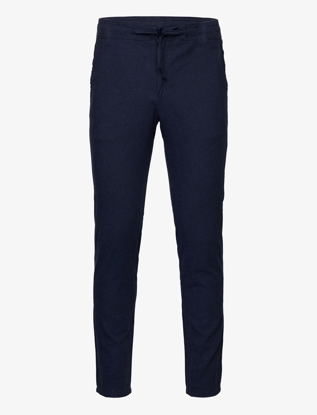 Lindbergh - Linen pants - linen trousers - dk blue - 0