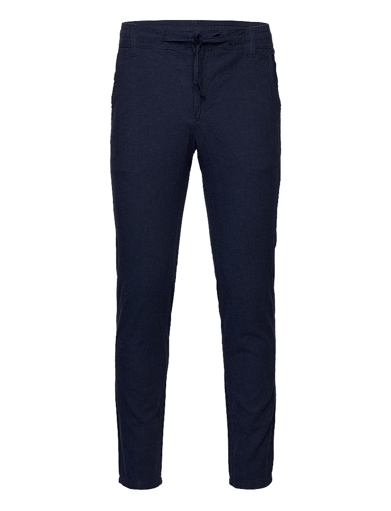 Lindbergh - Linen pants - hørbukser - dk blue - 1